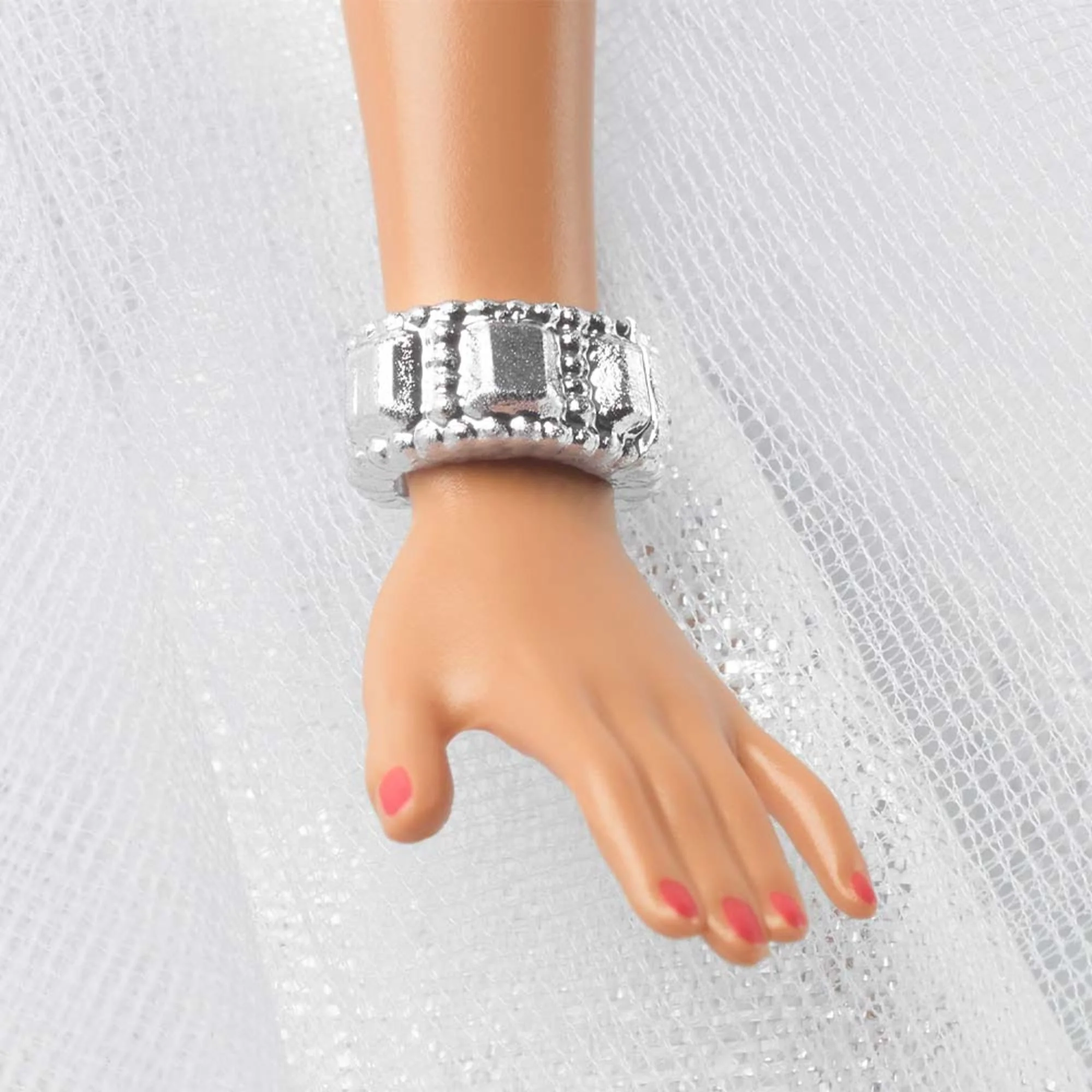 2021 Holiday Barbie Doll, Brunette Curly Hair - Image 4