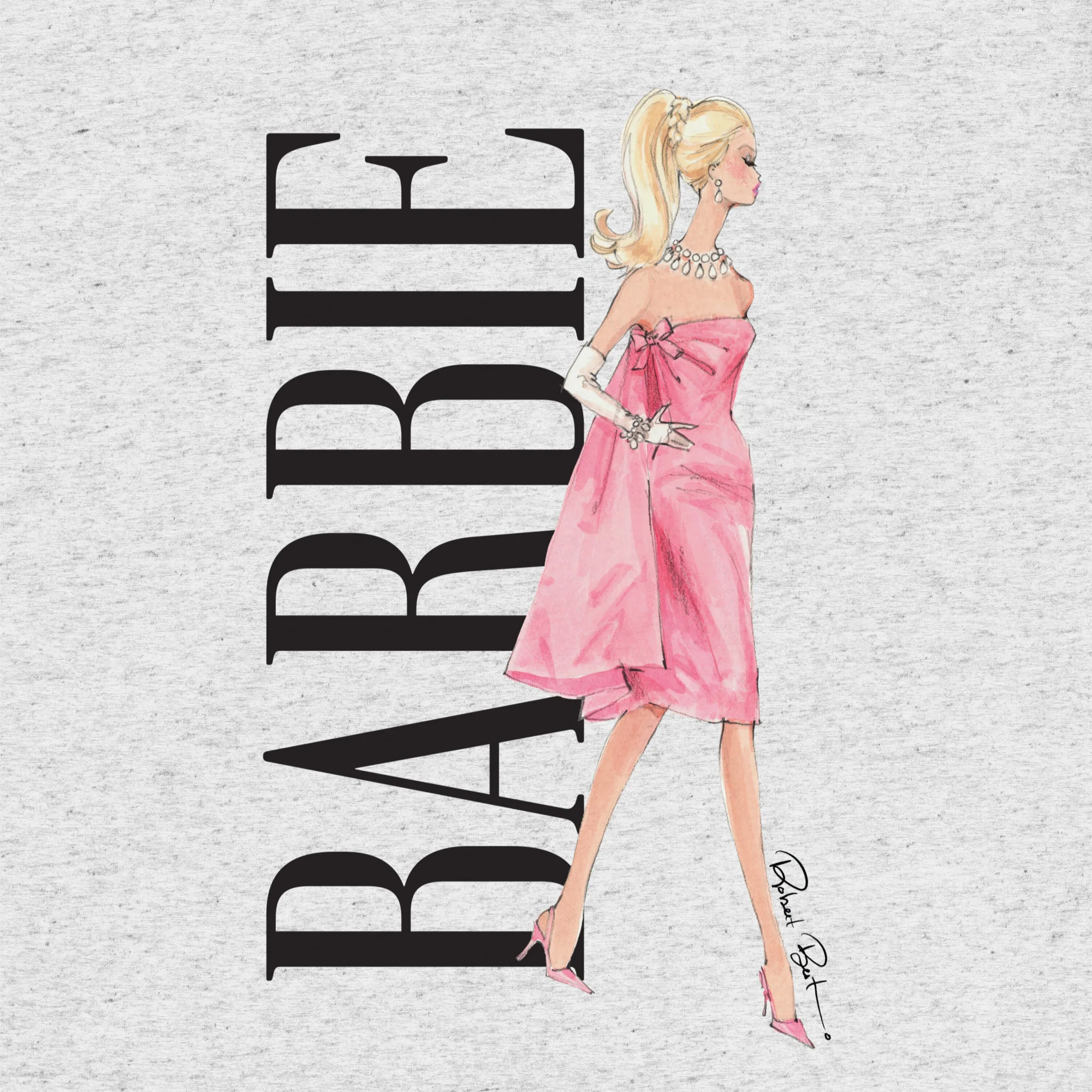 Barbie Artist Series Robert Best Grey T-shirt - Image 2