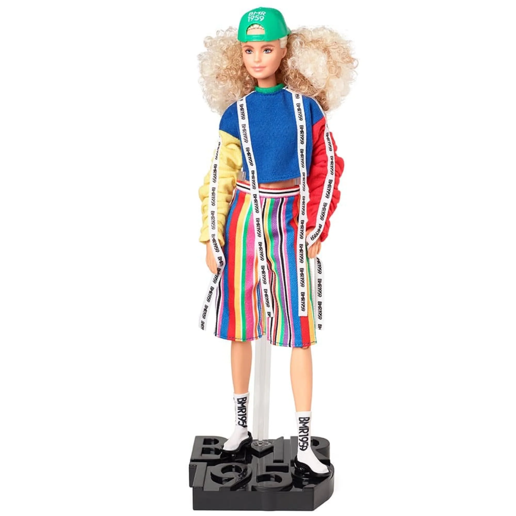 Barbie BMR1959 Doll - Color Block Sweatshirt with Logo Tape & Striped Shorts - Image 5