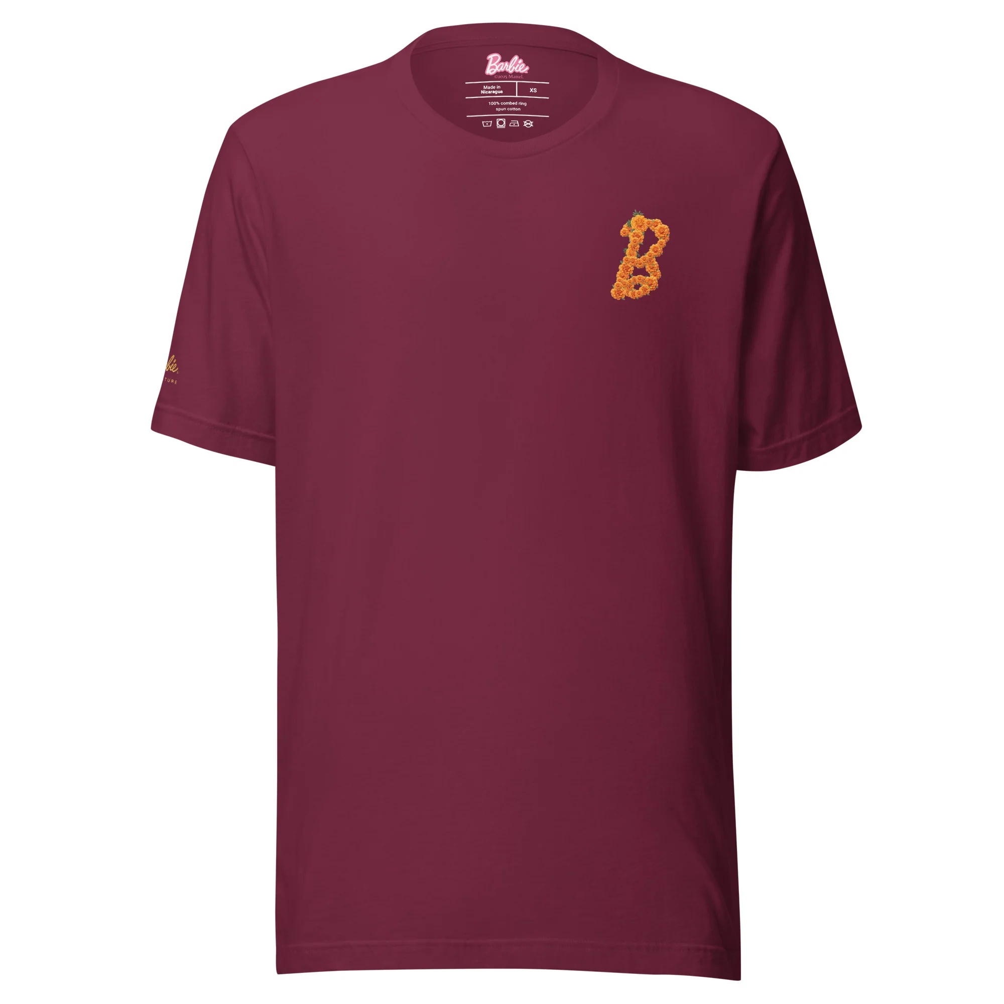 Barbie DĂa de Muertos Maroon T-Shirt - Image 6