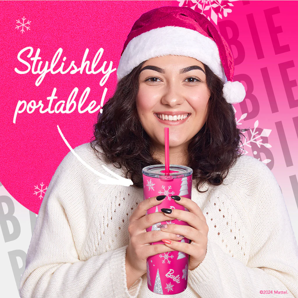 Barbie⢠Pink Christmas Tumbler - Image 4