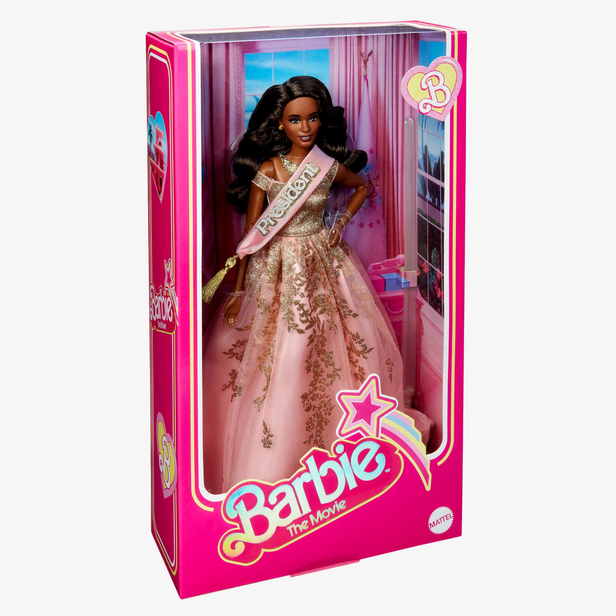 President Barbie in Pink and Gold Dress โ Barbie The Movie - Image 10