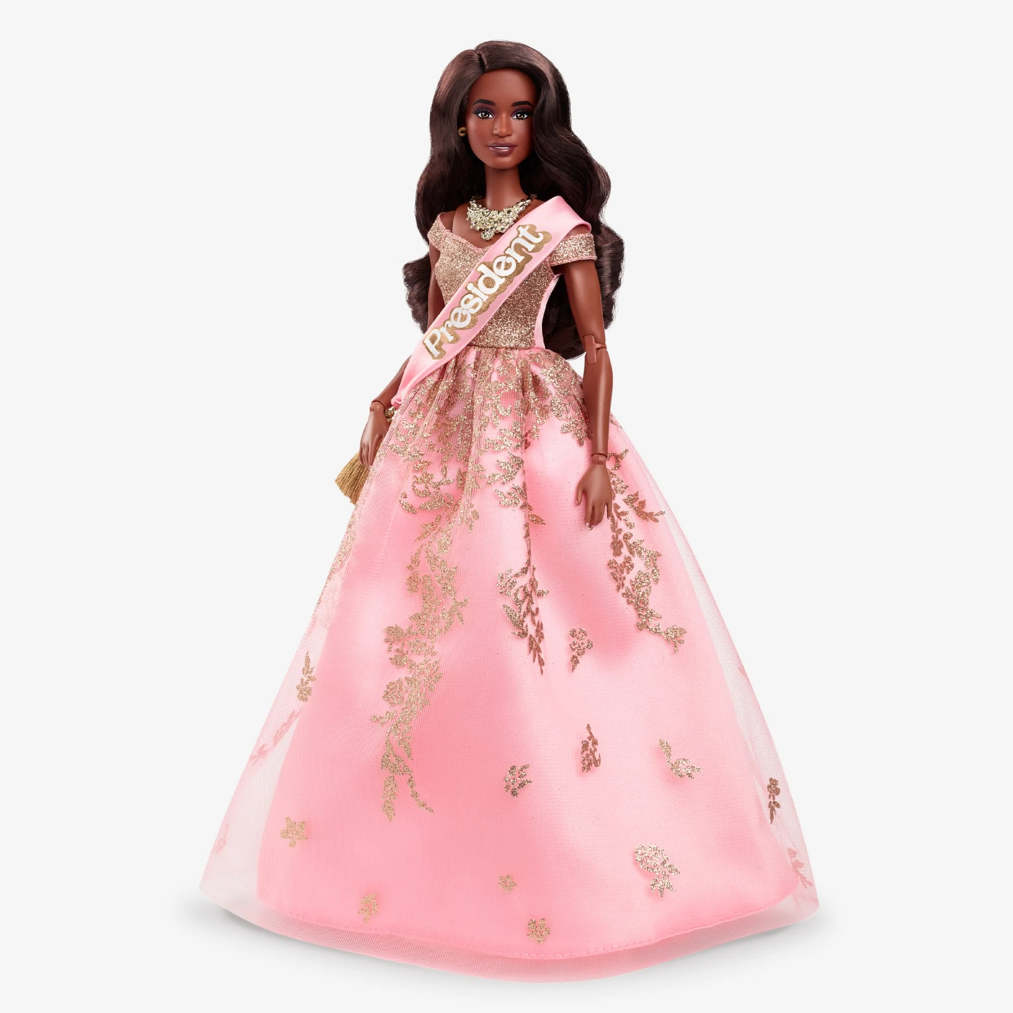 President Barbie in Pink and Gold Dress โ Barbie The Movie - Image 3