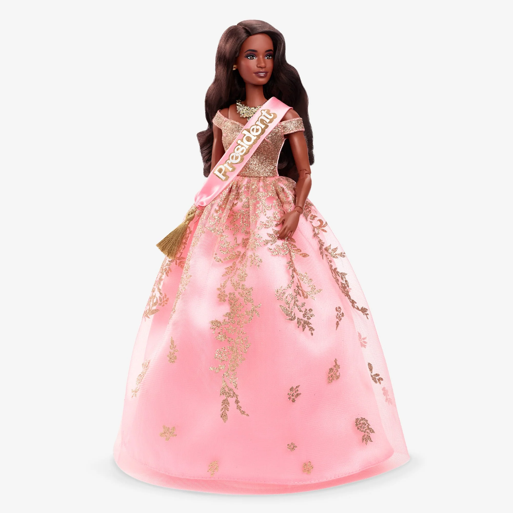 President Barbie in Pink and Gold Dress โ Barbie The Movie - Image 4