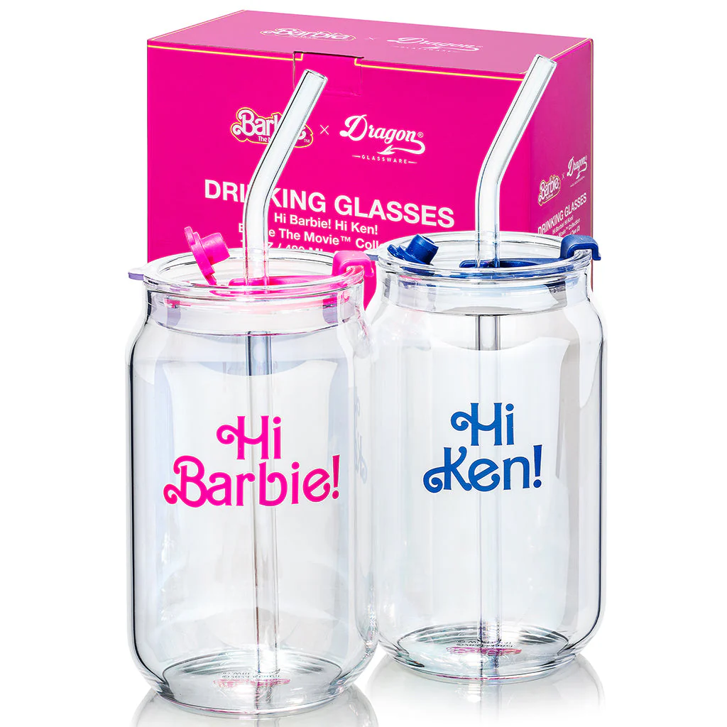 Barbie™ the Movie X Dragon Glassware® Hi Barbie! Hi Ken! Drinking Glasses - Image 21