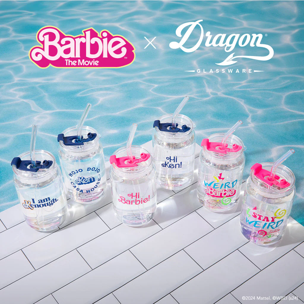 Barbie™ the Movie X Dragon Glassware® Hi Barbie! Hi Ken! Drinking Glasses - Image 22