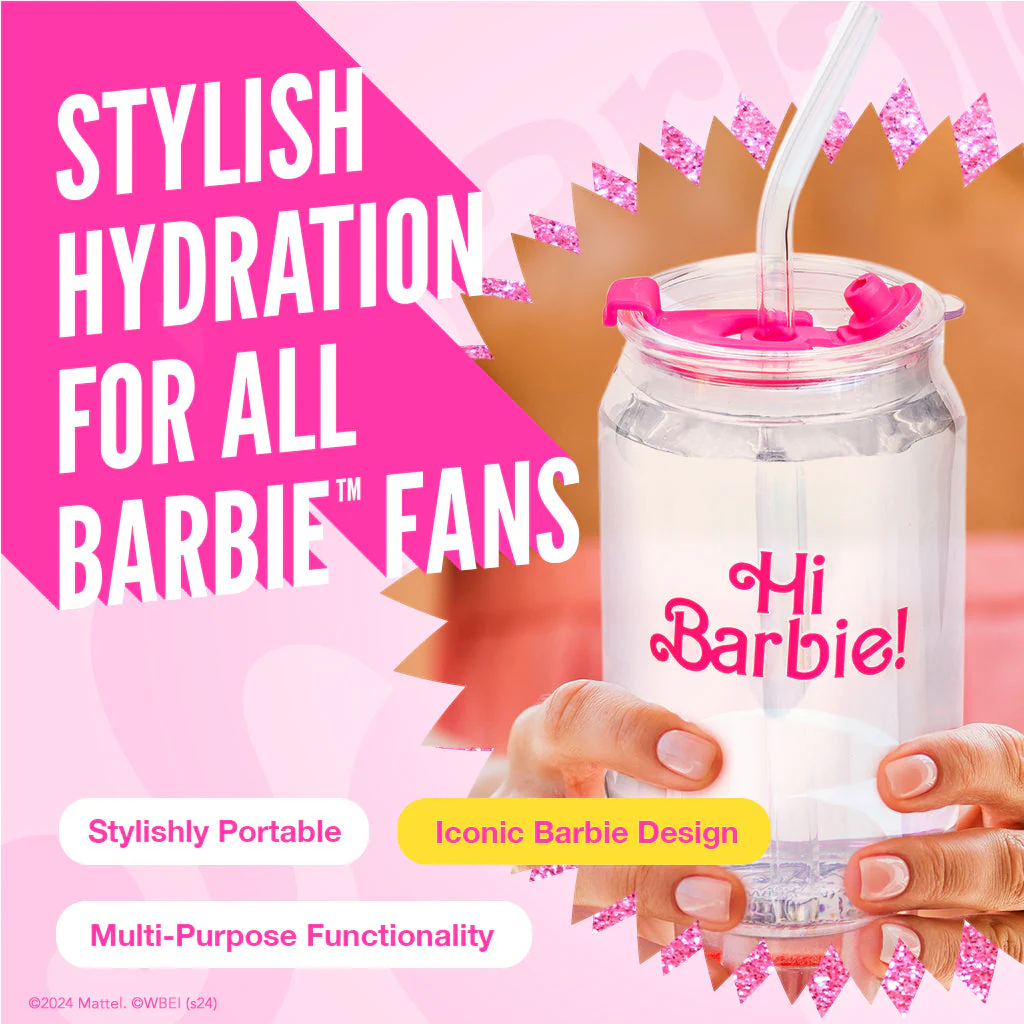 Barbie™ the Movie X Dragon Glassware® Hi Barbie! Hi Ken! Drinking Glasses - Image 3