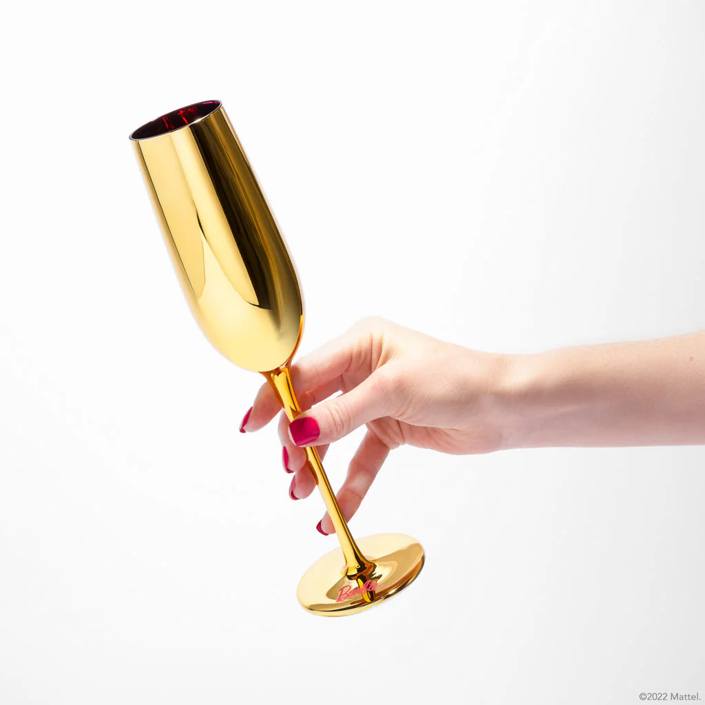 Barbie™ X Dragon Glassware® Dreamhouse™ Champagne Flutes - Image 3