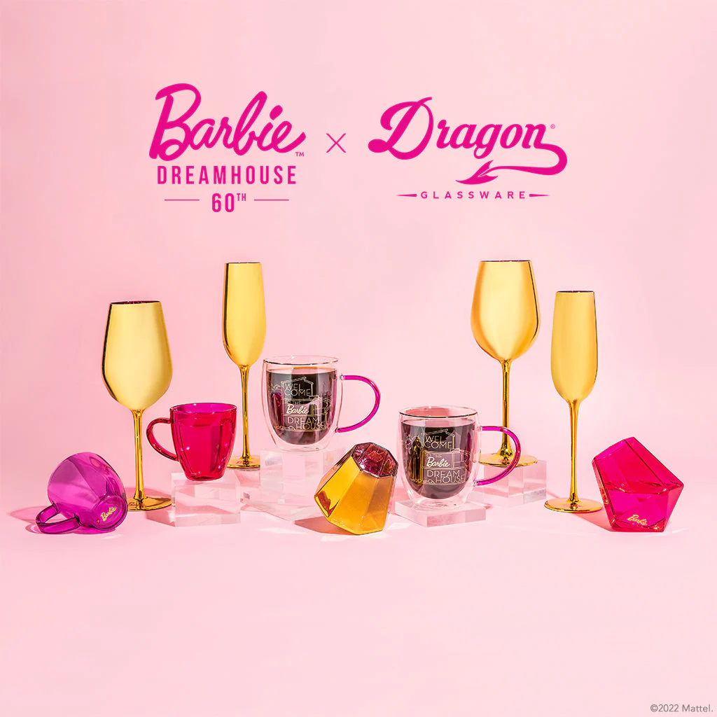 Barbie™ X Dragon Glassware® Dreamhouse™ Wine Glasses - Image 10