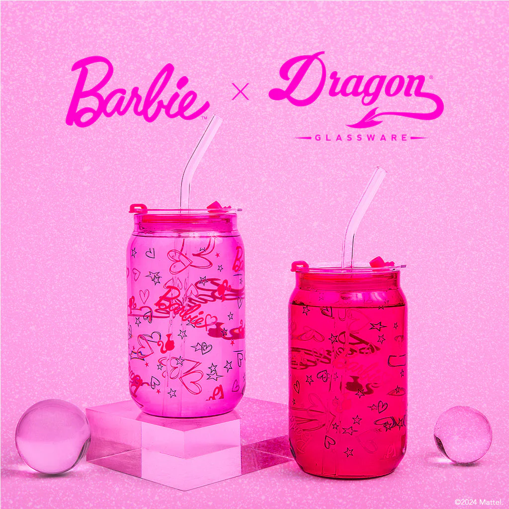 Barbie™ X Dragon Glassware® Love Out Loud Drinking Glasses - Image 7