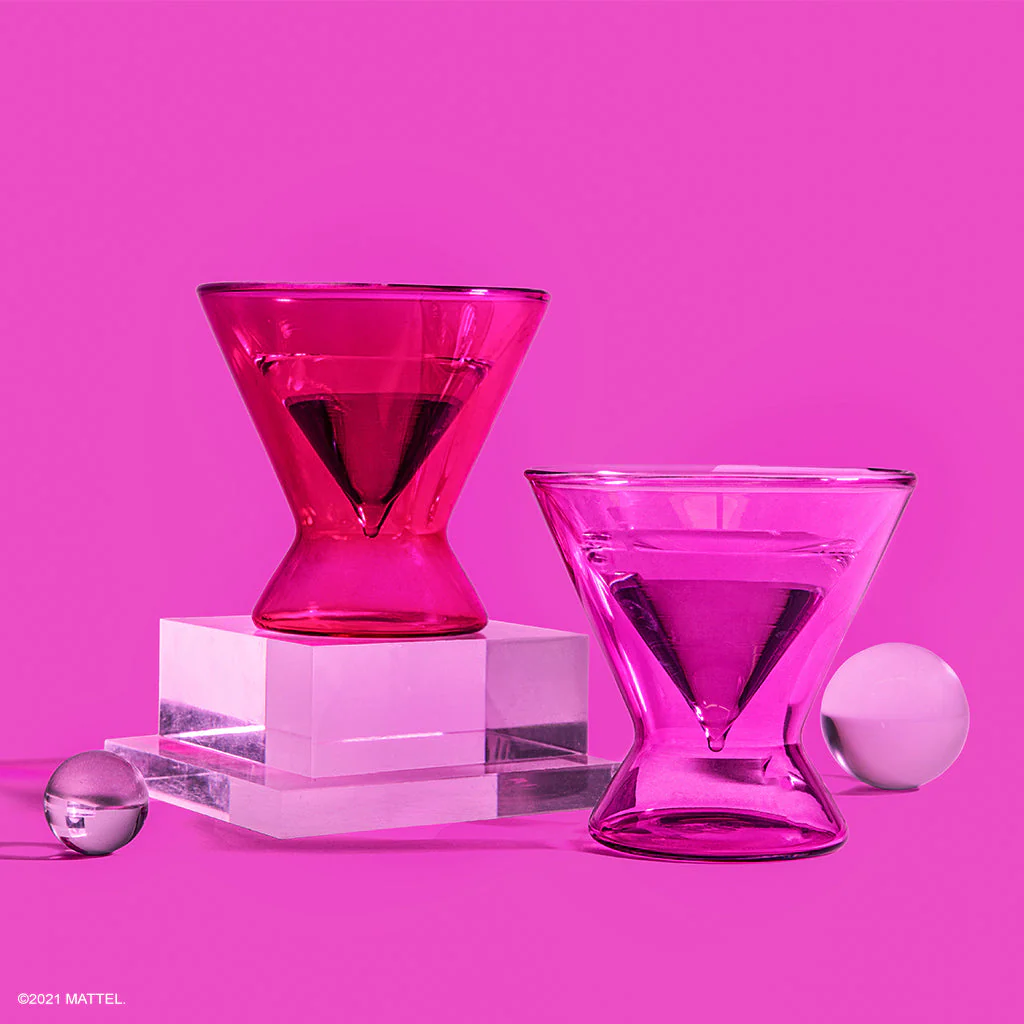 Barbie™ X Dragon Glassware® Stemless Martini Glasses - Image 11