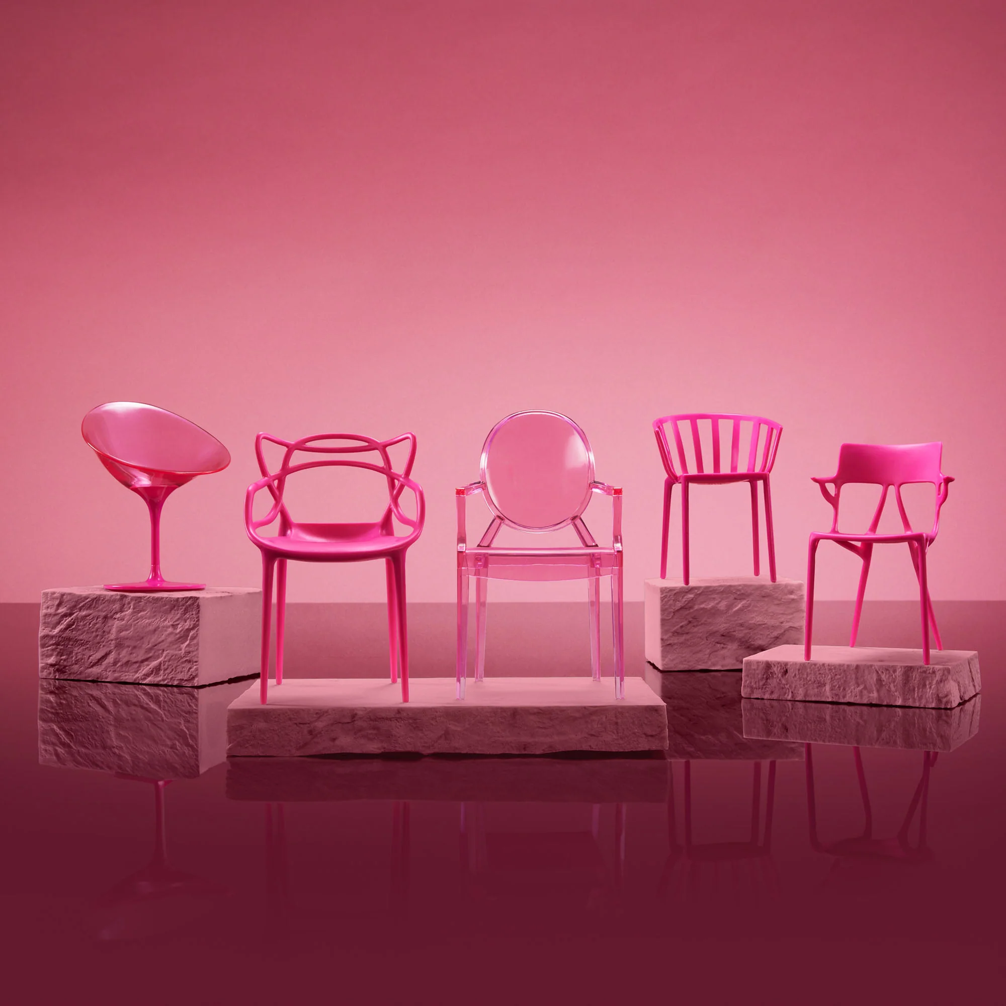 Barbie x Kartell 5-Piece Doll-Sized Chair Set - Image 2