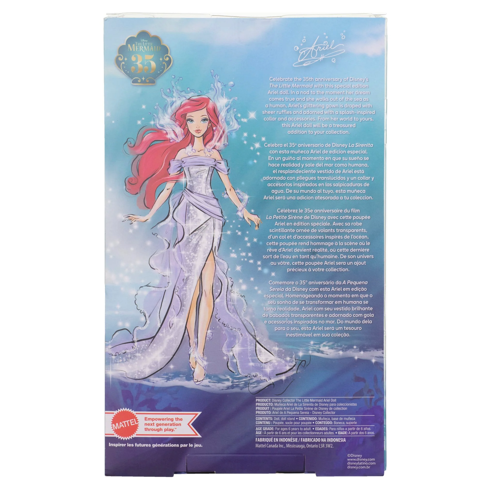 Disney Collector The Little Mermaid Ariel 35th Anniversary Doll - Image 6