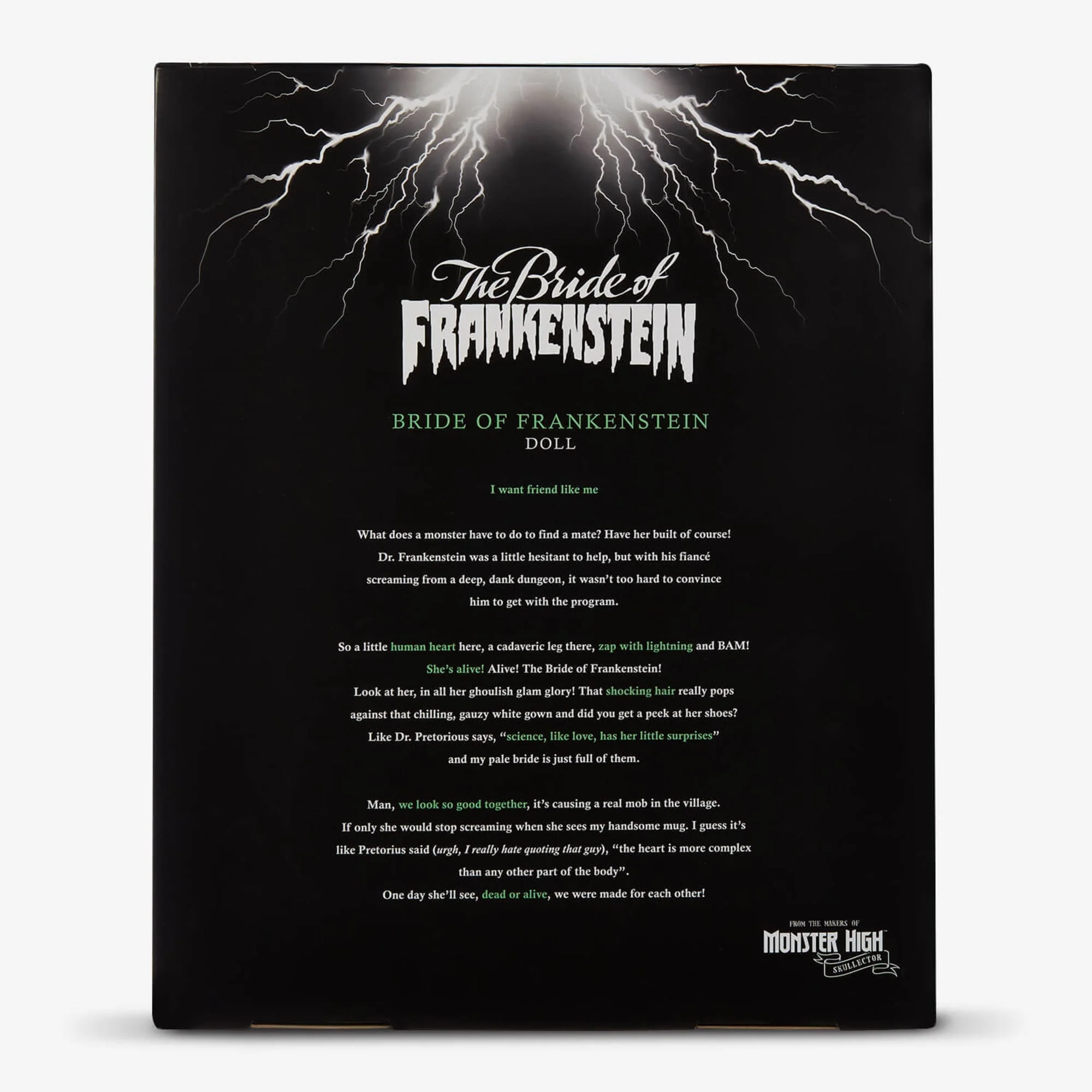 Frankenstein & Bride of Frankenstein Monster High Skullector Doll Set - Image 10