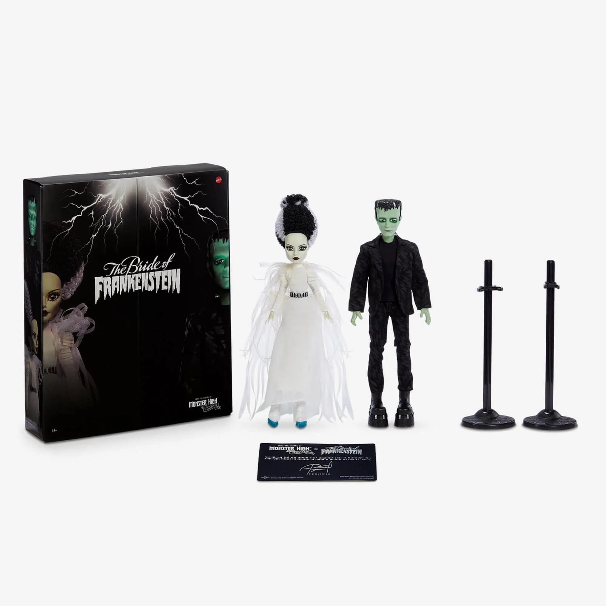 Frankenstein & Bride of Frankenstein Monster High Skullector Doll Set - Image 9