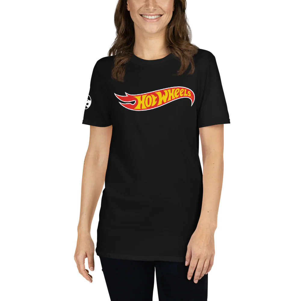 Hot Wheels Core Logo Short-Sleeve Black Unisex T-Shirt - Image 4