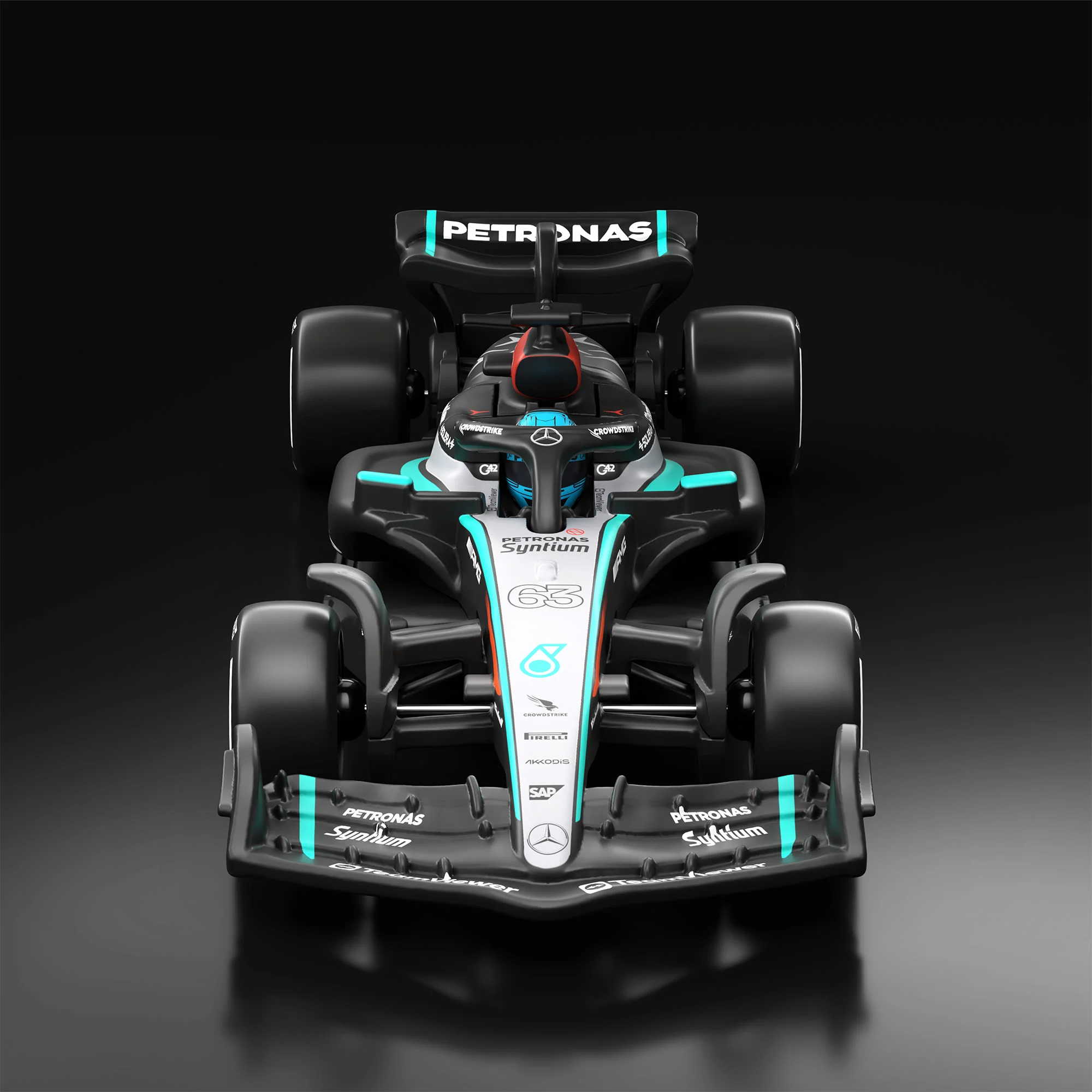 Hot Wheels F1 Series: 2024 Mercedes-AMG PETRONAS Formula One Team W15 Car #63 - Image 2