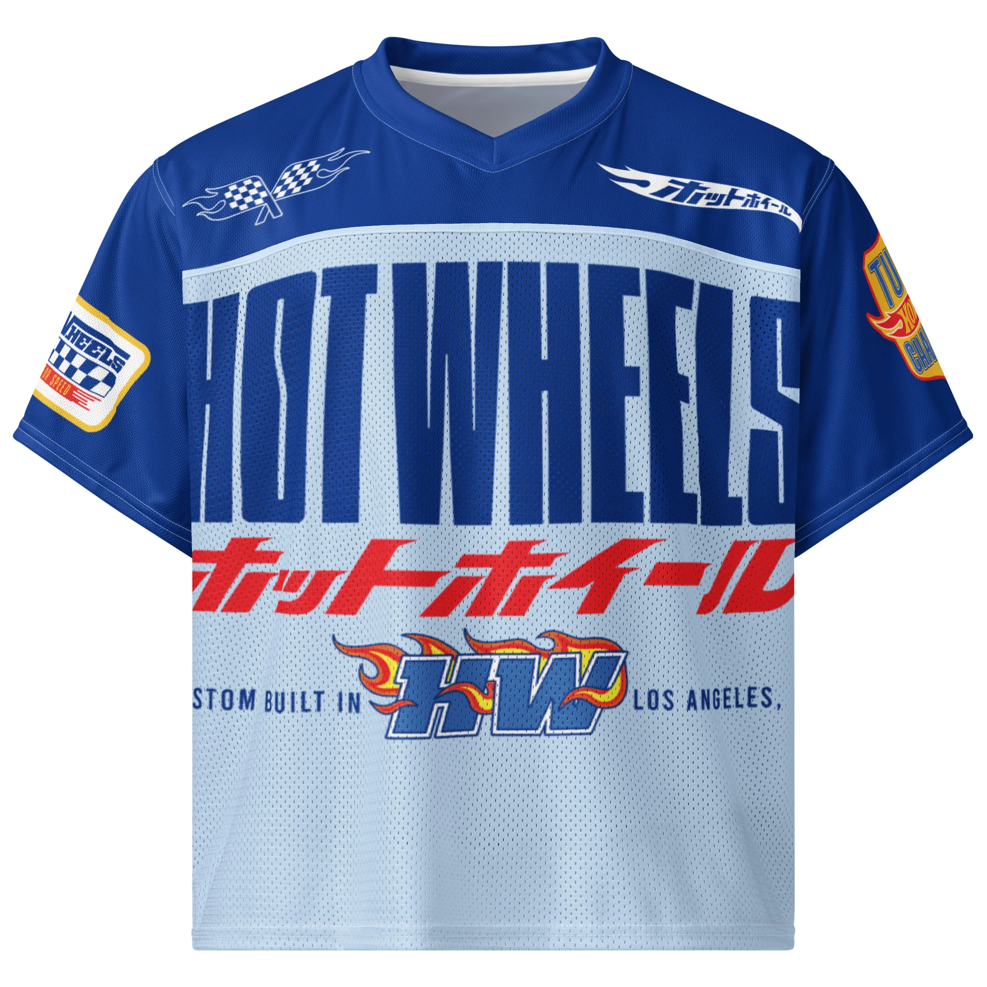 Hot Wheels in Kanji Blue Boxy Jersey - Image 4