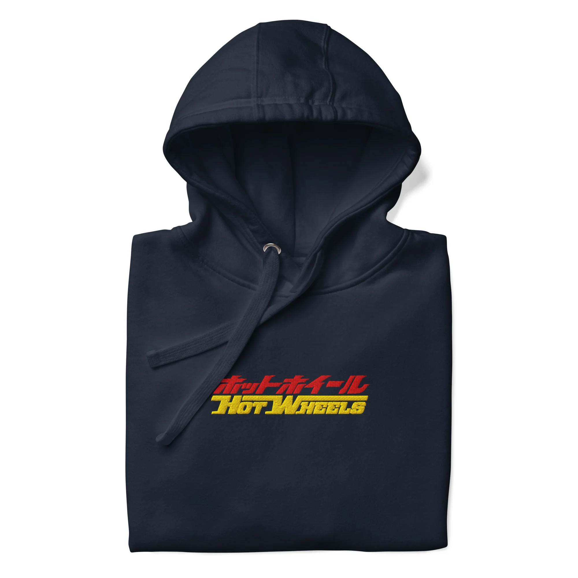 Hot Wheels in Kanji Navy Embroidered Hoodie - Image 5