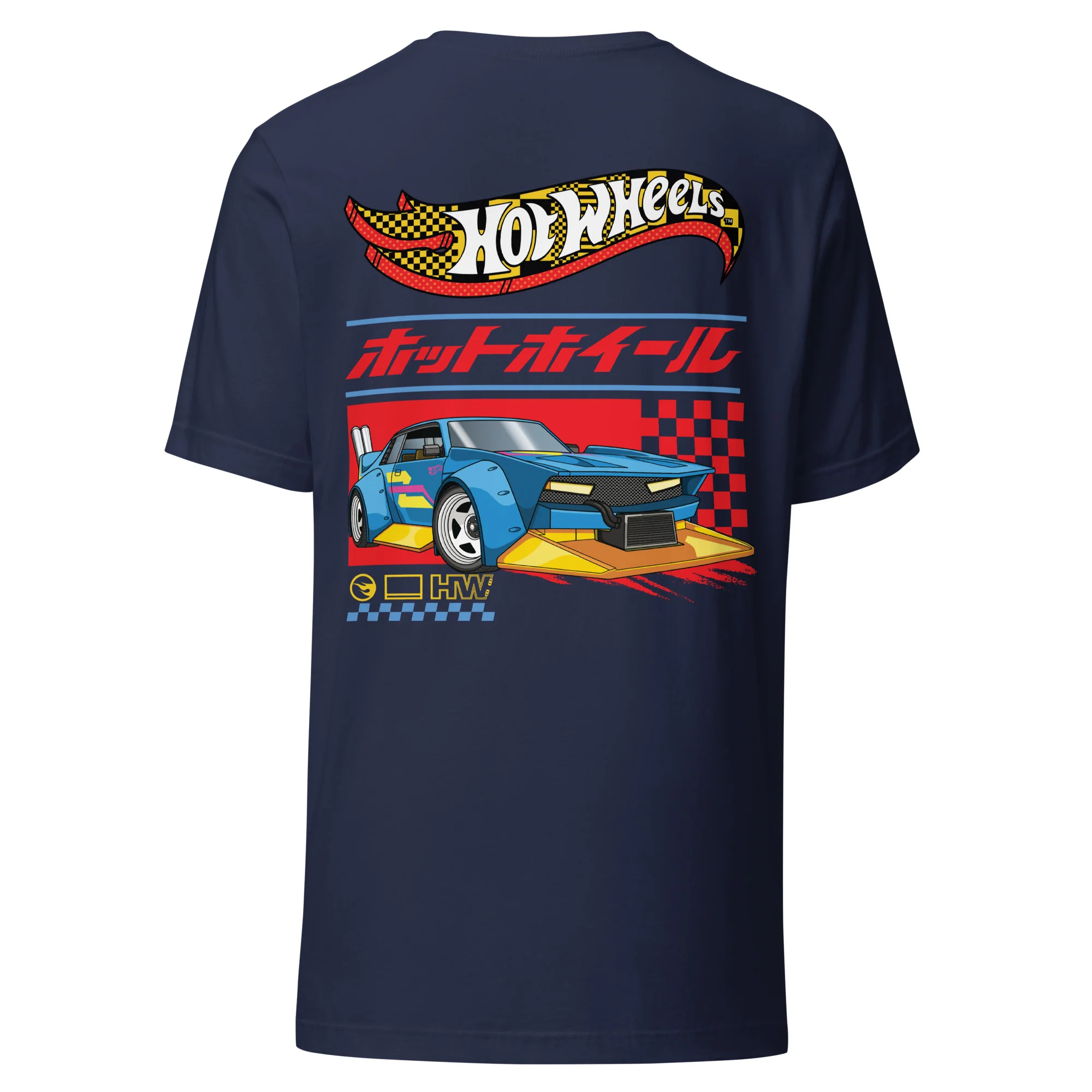 Hot Wheels in Kanji Navy T-Shirt - Image 6