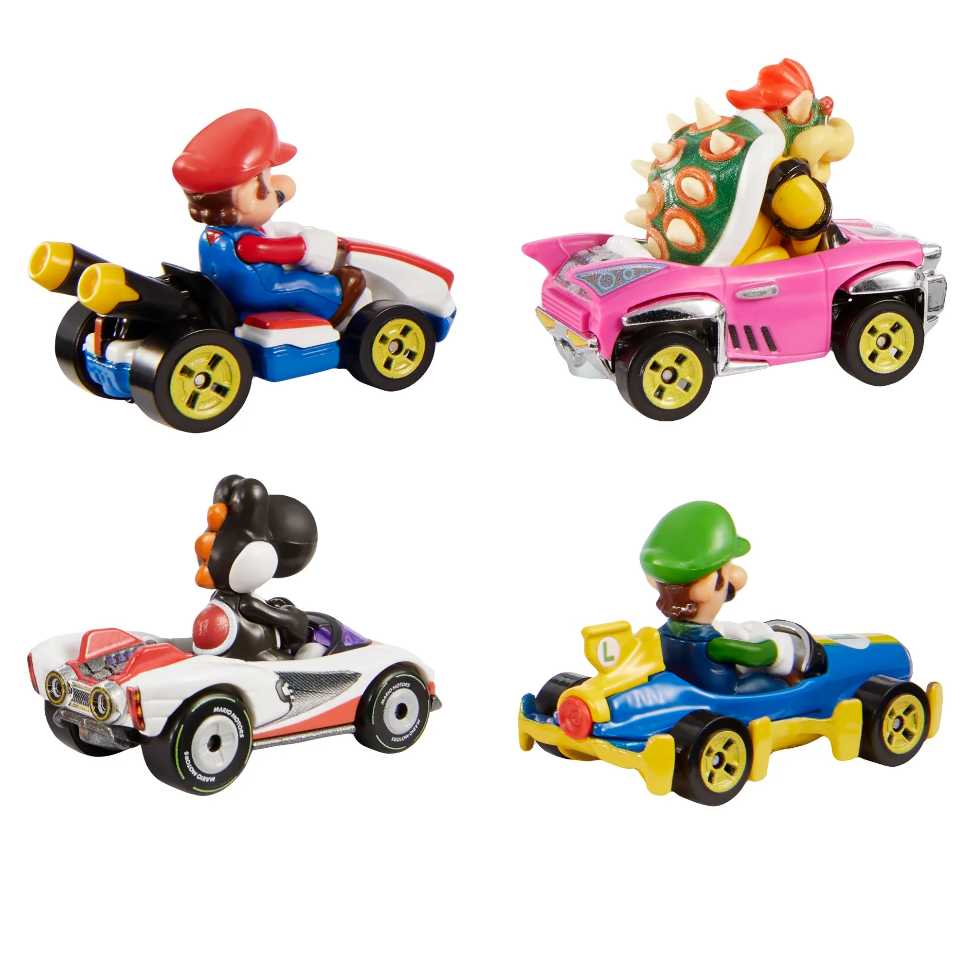 Hot Wheels Mario Kart Characters and Die-Cast Kart Vehicles, Set of 4 - Image 4