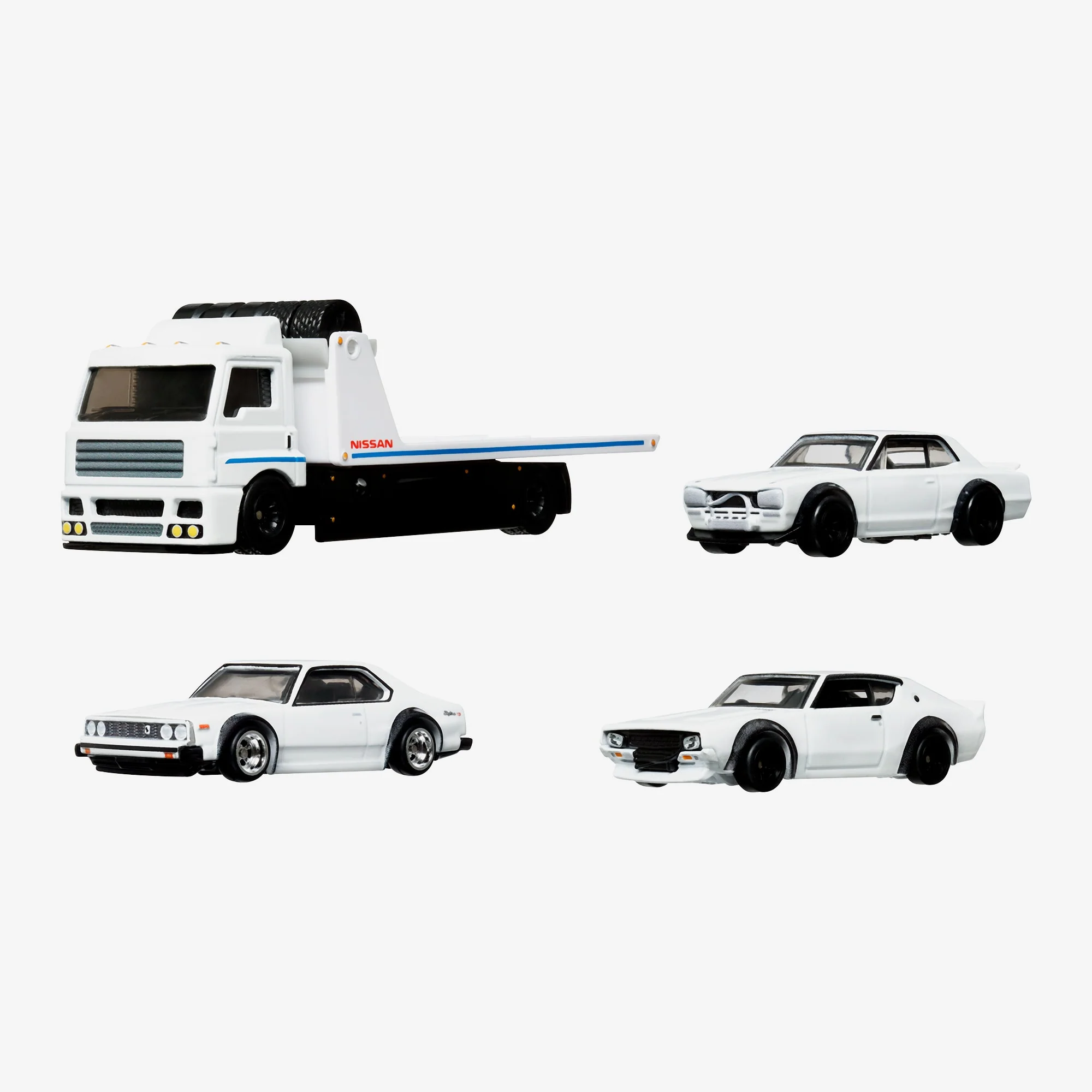 Hot Wheels Premium Collector Set, 3 Nissan Skyline Cars & 1 Transporter - Image 2