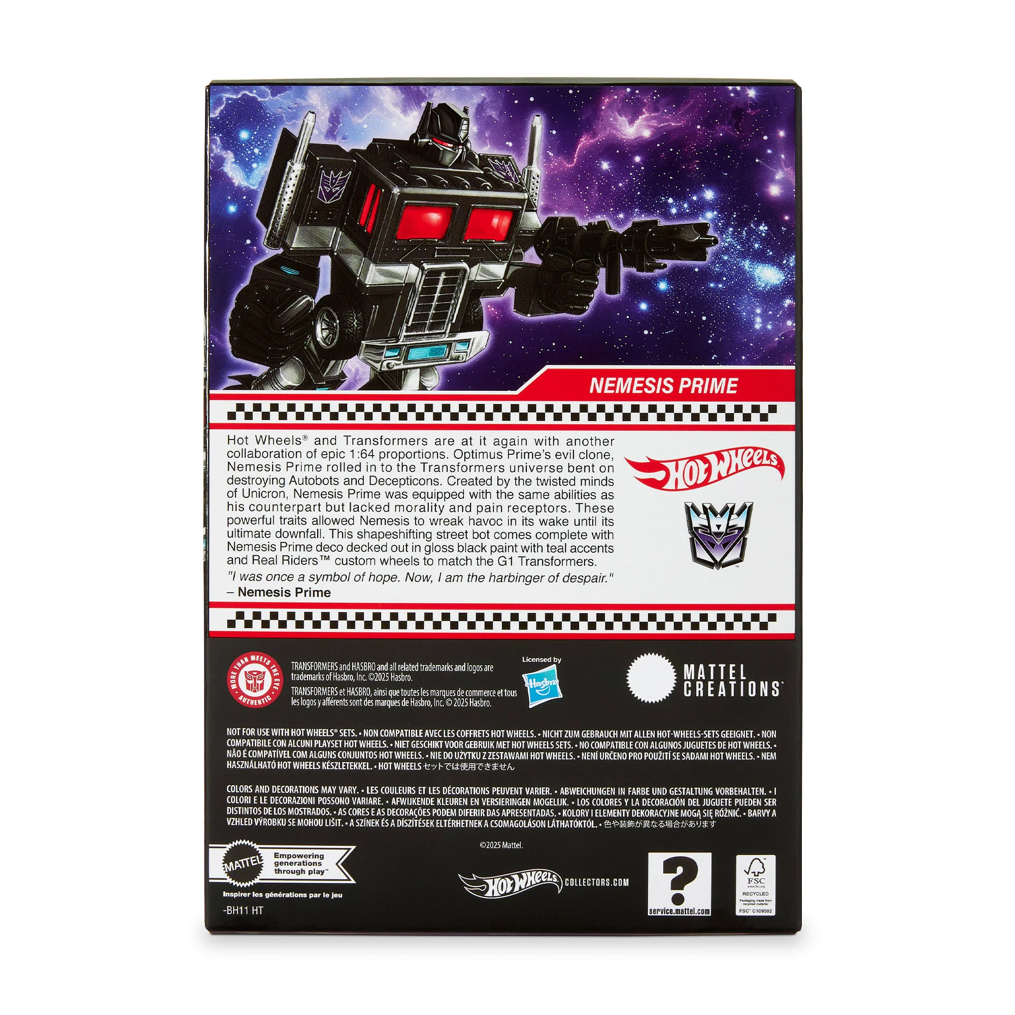 Hot Wheels Transformers Nemesis Prime - Image 18