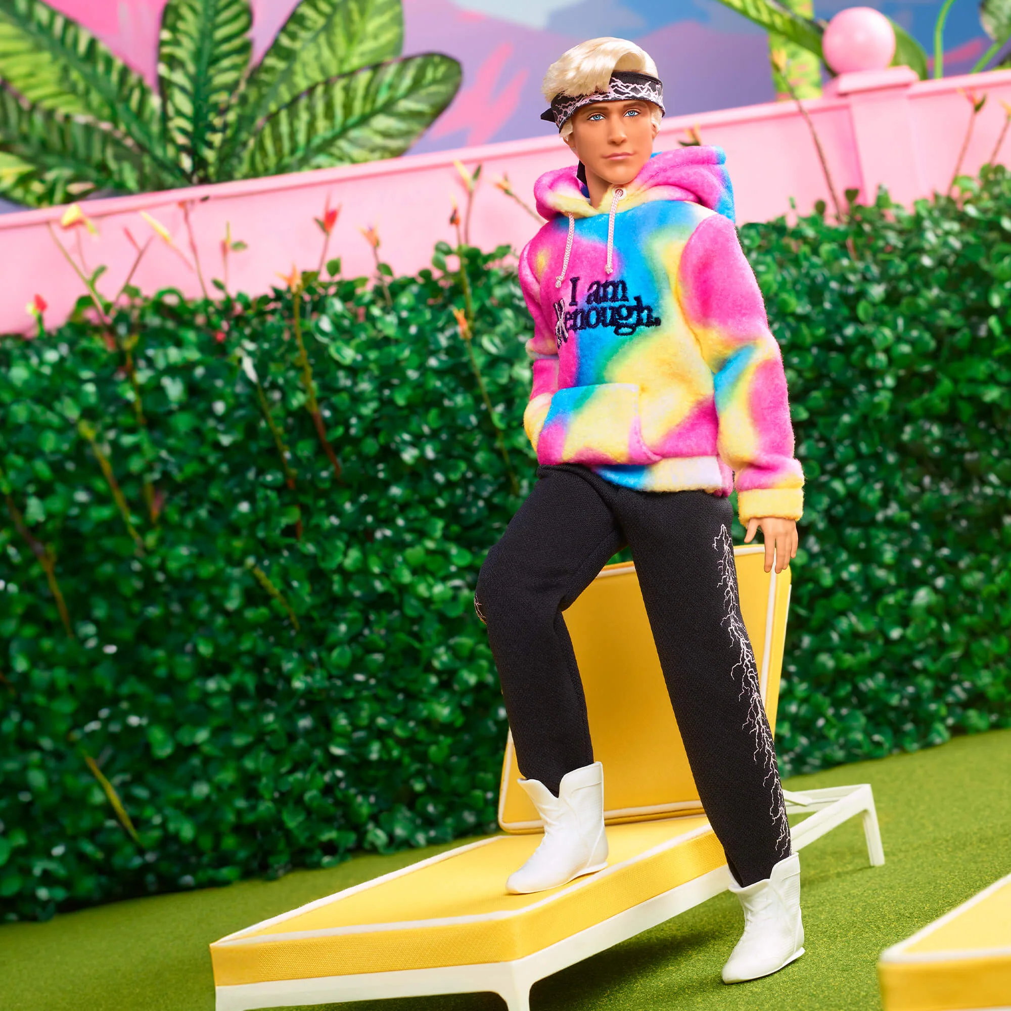 Ken Doll Wearing “I Am Kenough” Hoodie – Barbie The Movie - Image 2