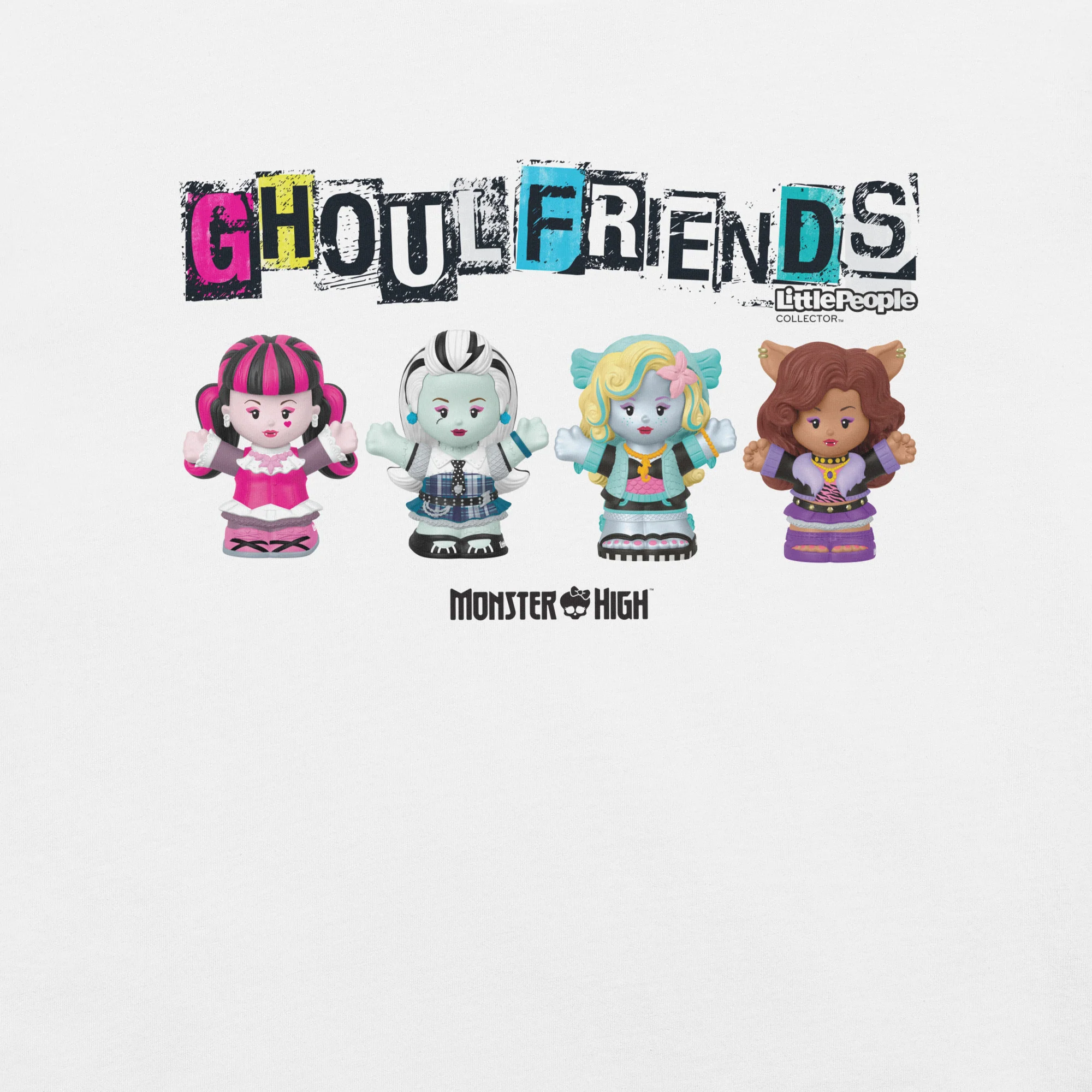 Little People Collector Monster High White T-Shirt - Image 3
