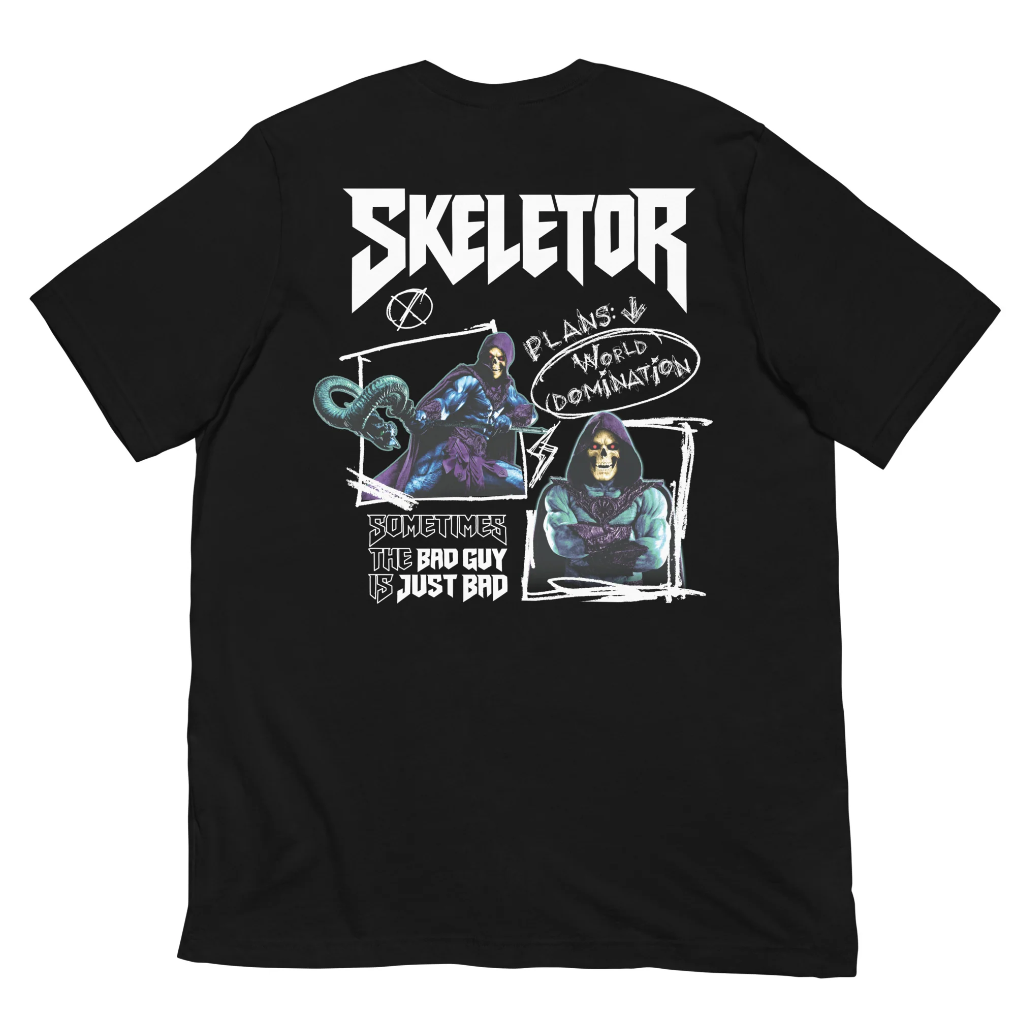 Masters of the Universe Movie Skeletor Bad Guy Black T-shirt - Image 6