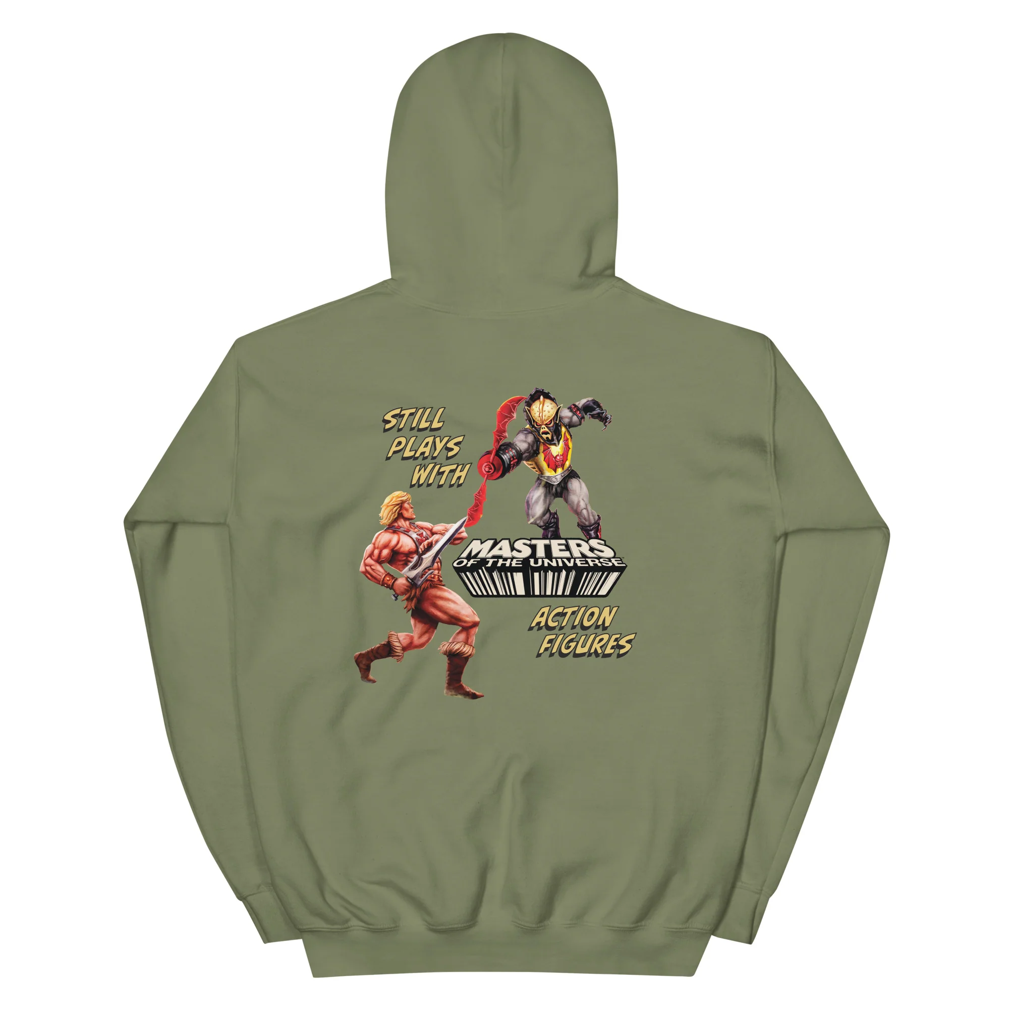 Masters of the Universe Still Plays with Action Figures Green Hoodie - Image 10