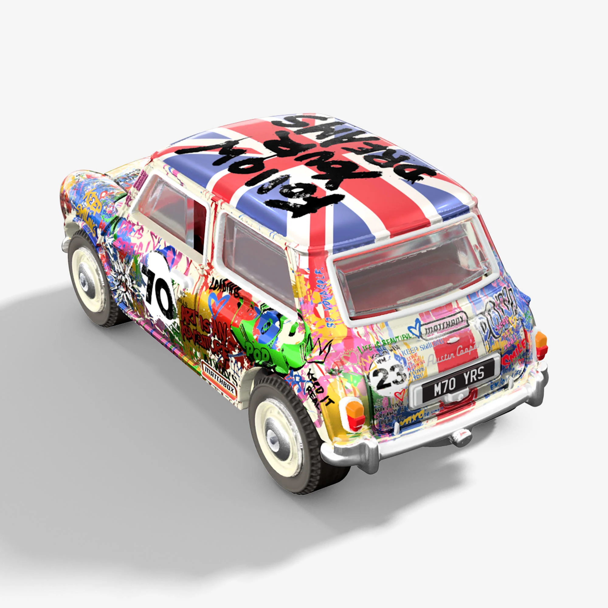 Matchbox x Mr Brainwash 1964 Austin Mini Cooper S - Image 3