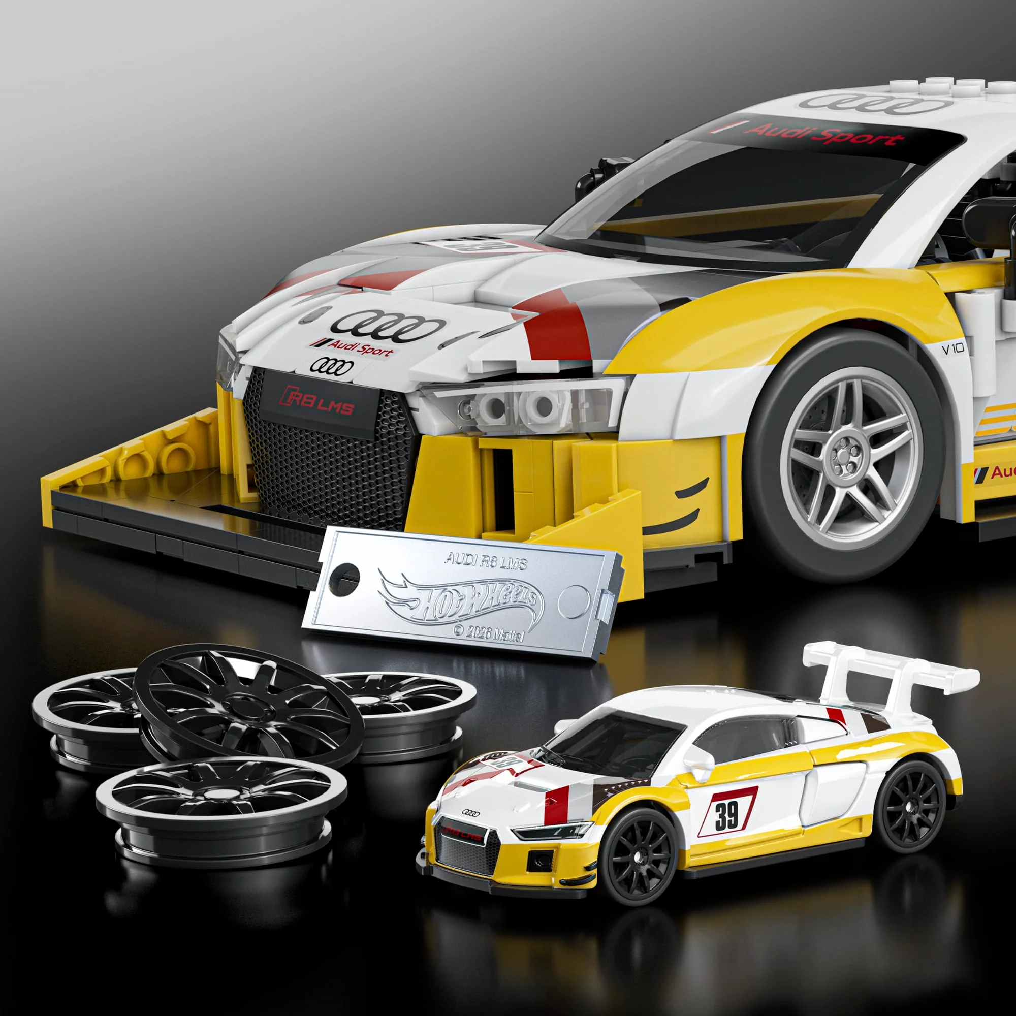 Mattel Brick Shop Hot Wheels ā15 Audi R8 LMS Building Set - Image 5