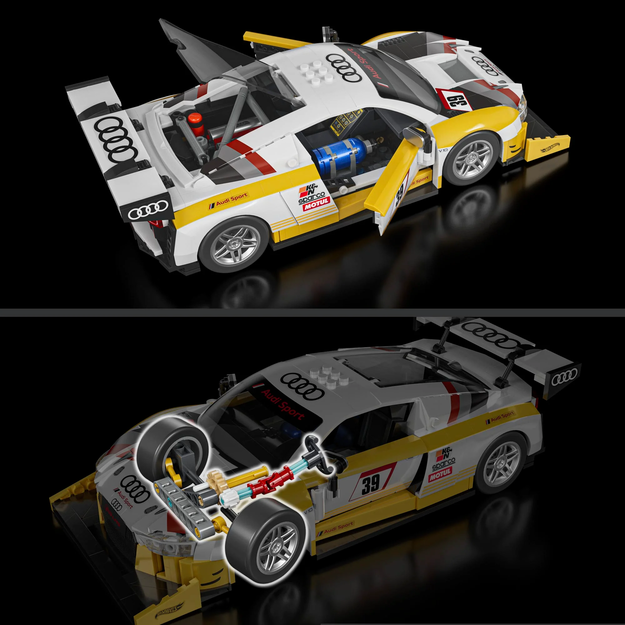 Mattel Brick Shop Hot Wheels ā15 Audi R8 LMS Building Set - Image 6
