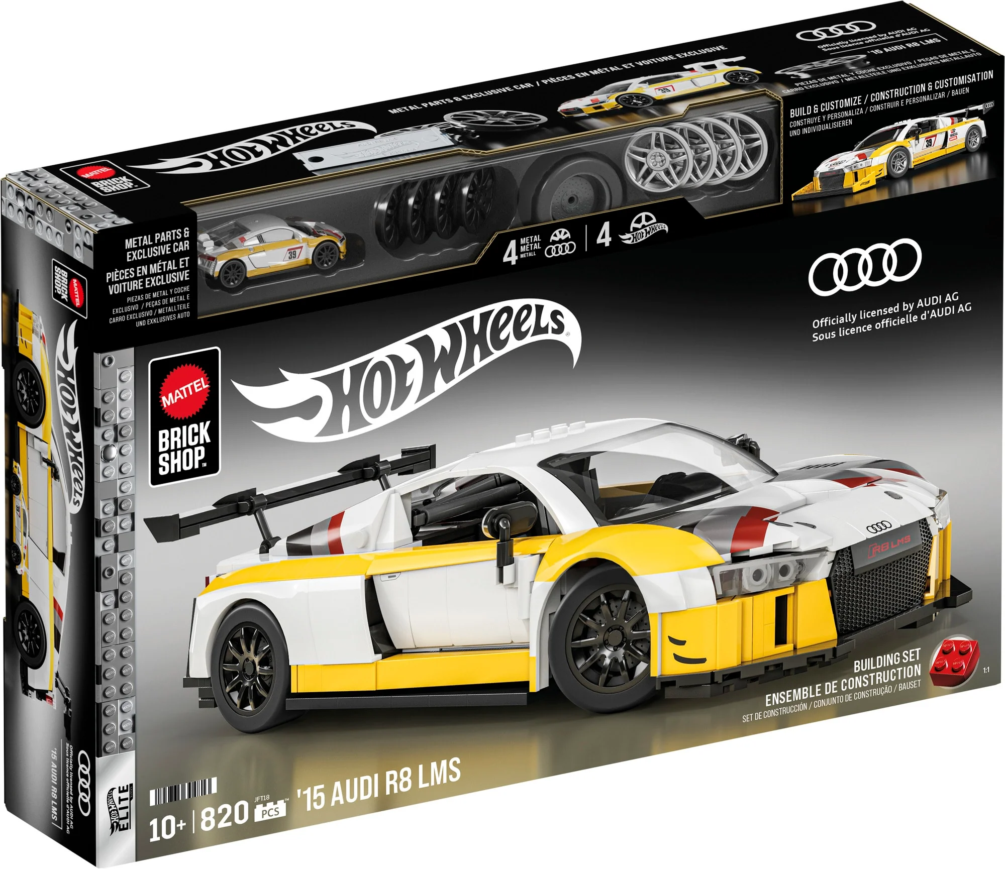 Mattel Brick Shop Hot Wheels ā15 Audi R8 LMS Building Set - Image 7