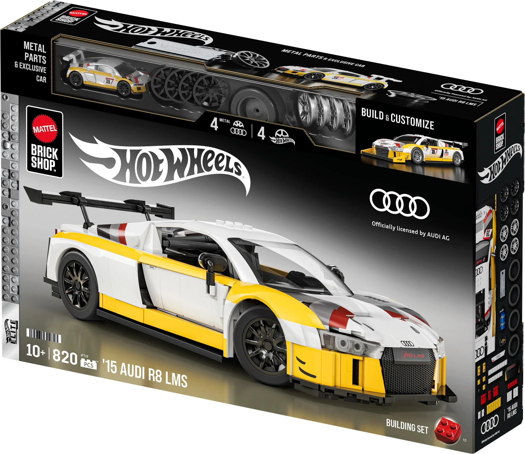 Mattel Brick Shop Hot Wheels ā15 Audi R8 LMS Building Set - Image 8