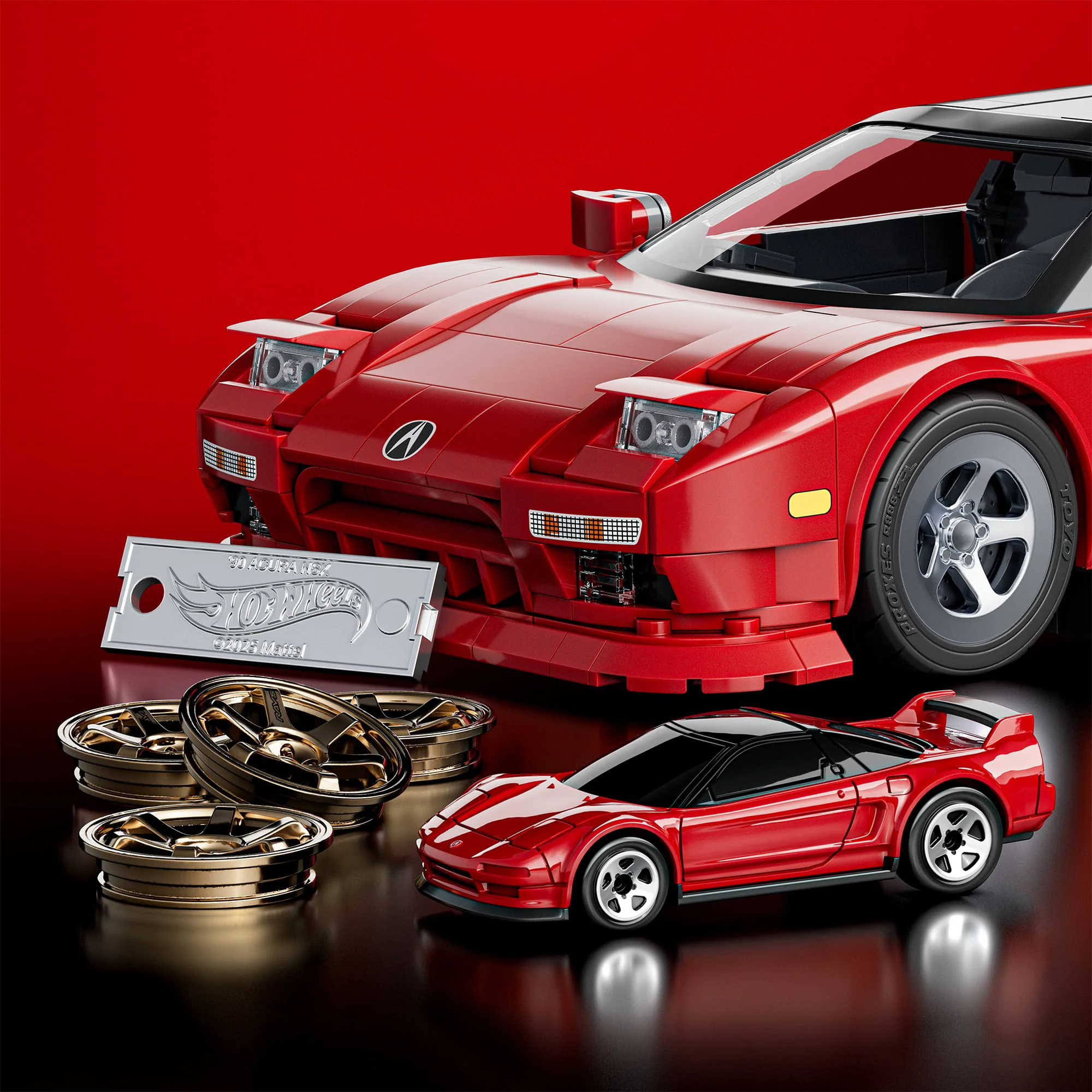 Mattel Brick Shop Hot Wheels โ90 Acura NSX Building Set - Image 5