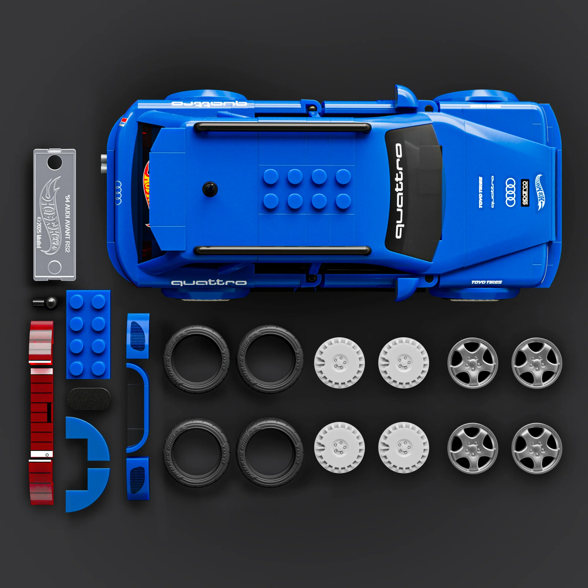 Mattel Brick Shop Hot Wheels Audi Avant RS2 Building Set - Image 4