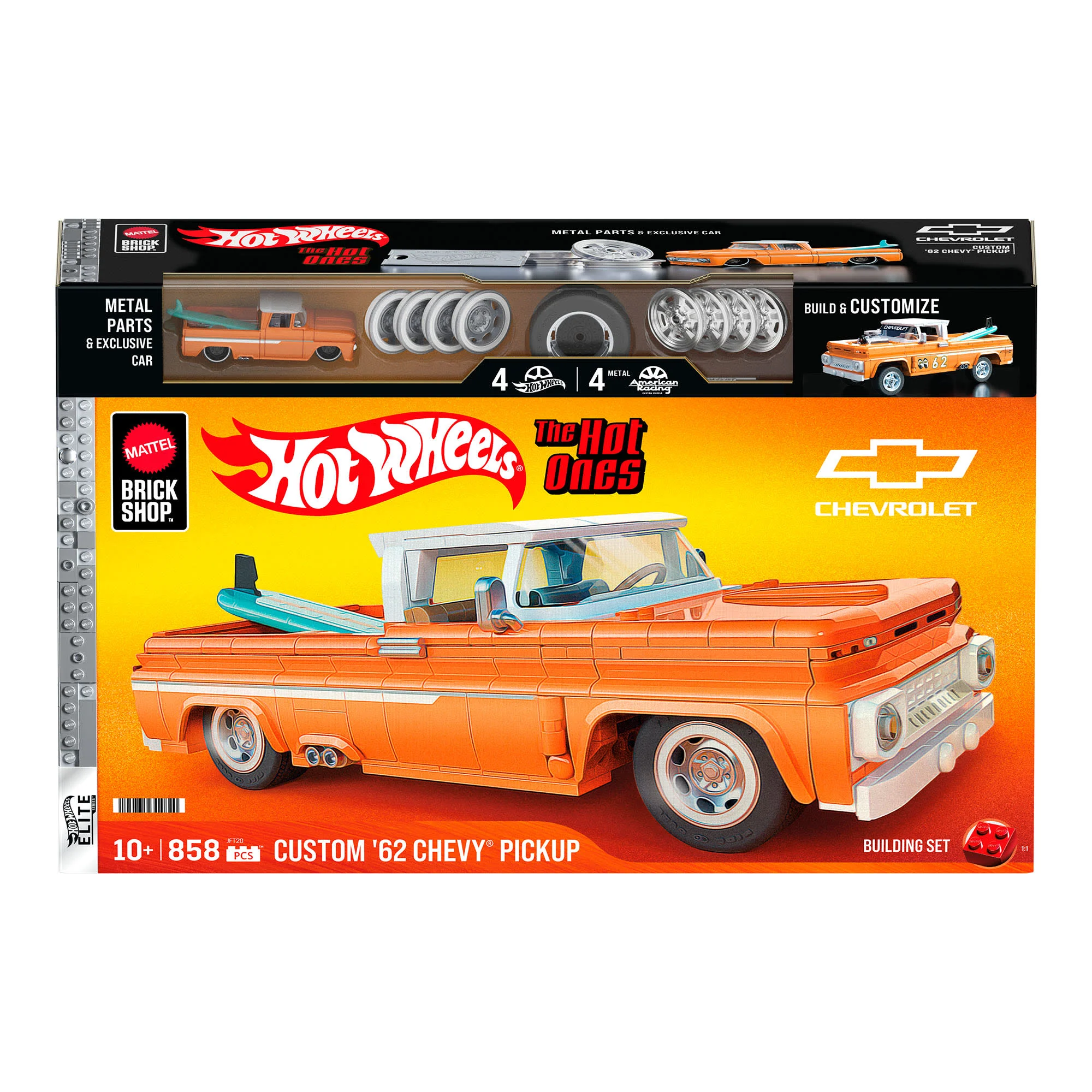 Mattel Brick Shop Hot Wheels Custom ’62 Chevy Pickup Building Set - Image 7