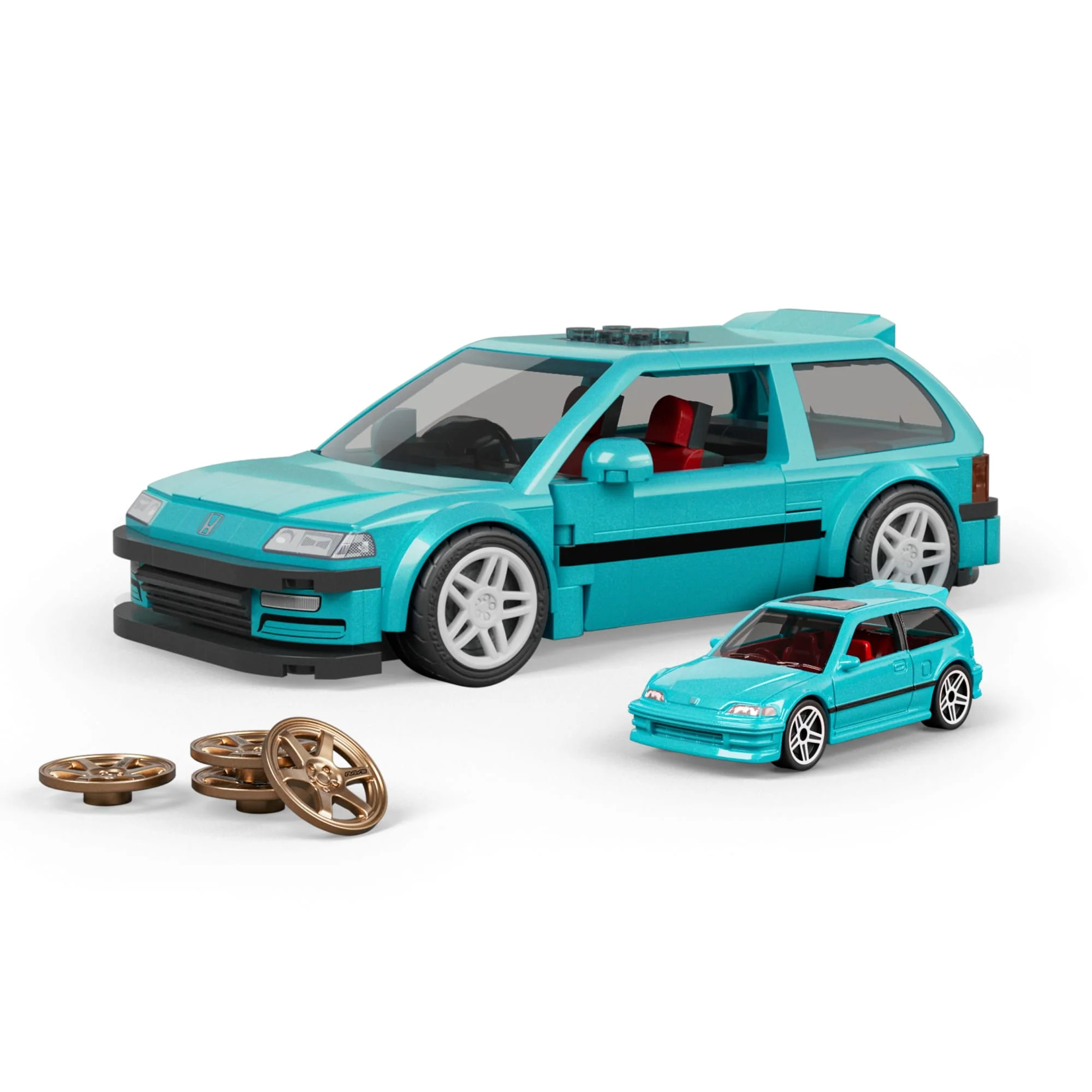 Mattel Brick Shop Hot Wheels Custom ’90 Honda Civic EF Building Set - Image 2