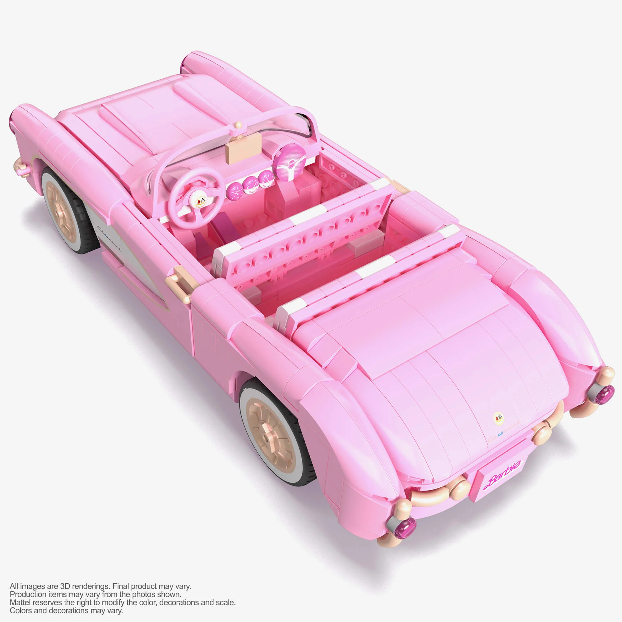 MEGA Barbie The Movie ’56 Corvette Stingray Collector Building Set - Image 3
