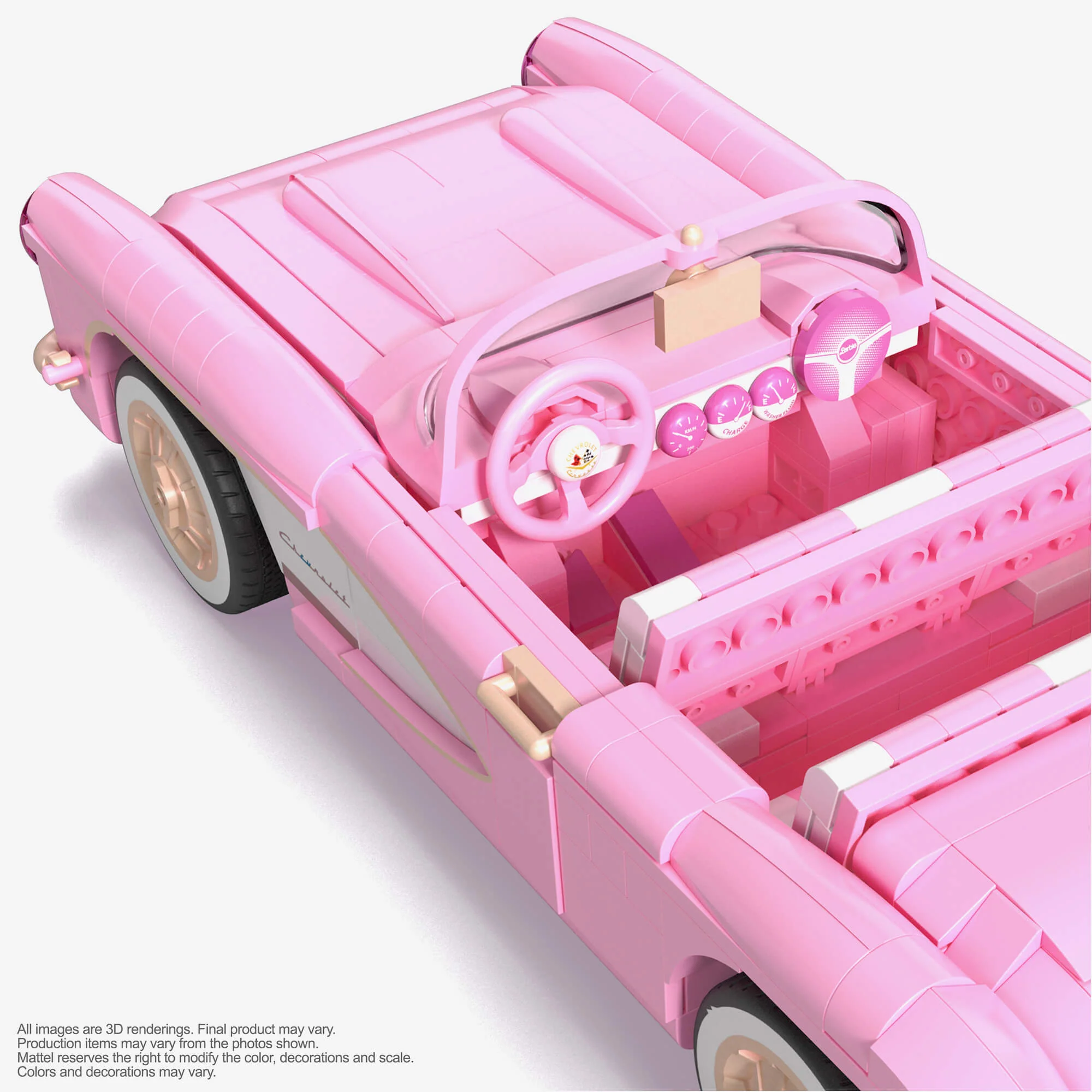 MEGA Barbie The Movie ’56 Corvette Stingray Collector Building Set - Image 4