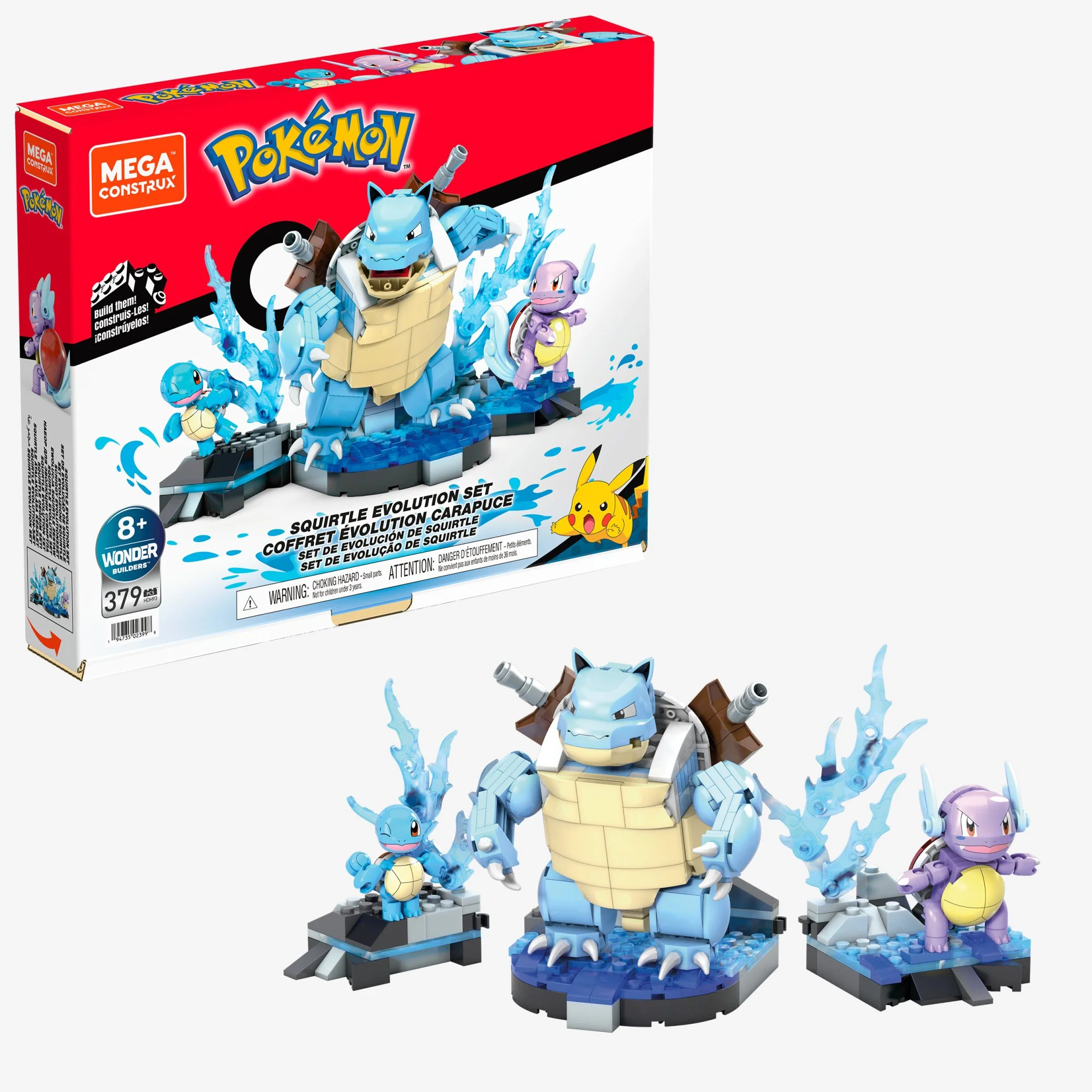 MEGA Construx Pokemon Squirtle Evolution Construction Set - Image 11