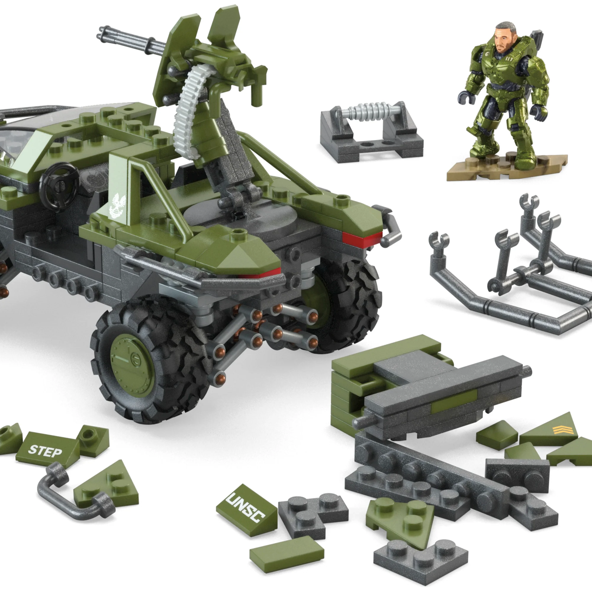 MEGA Halo FLEETCOM Warthog Vehicle Building Set - Image 3