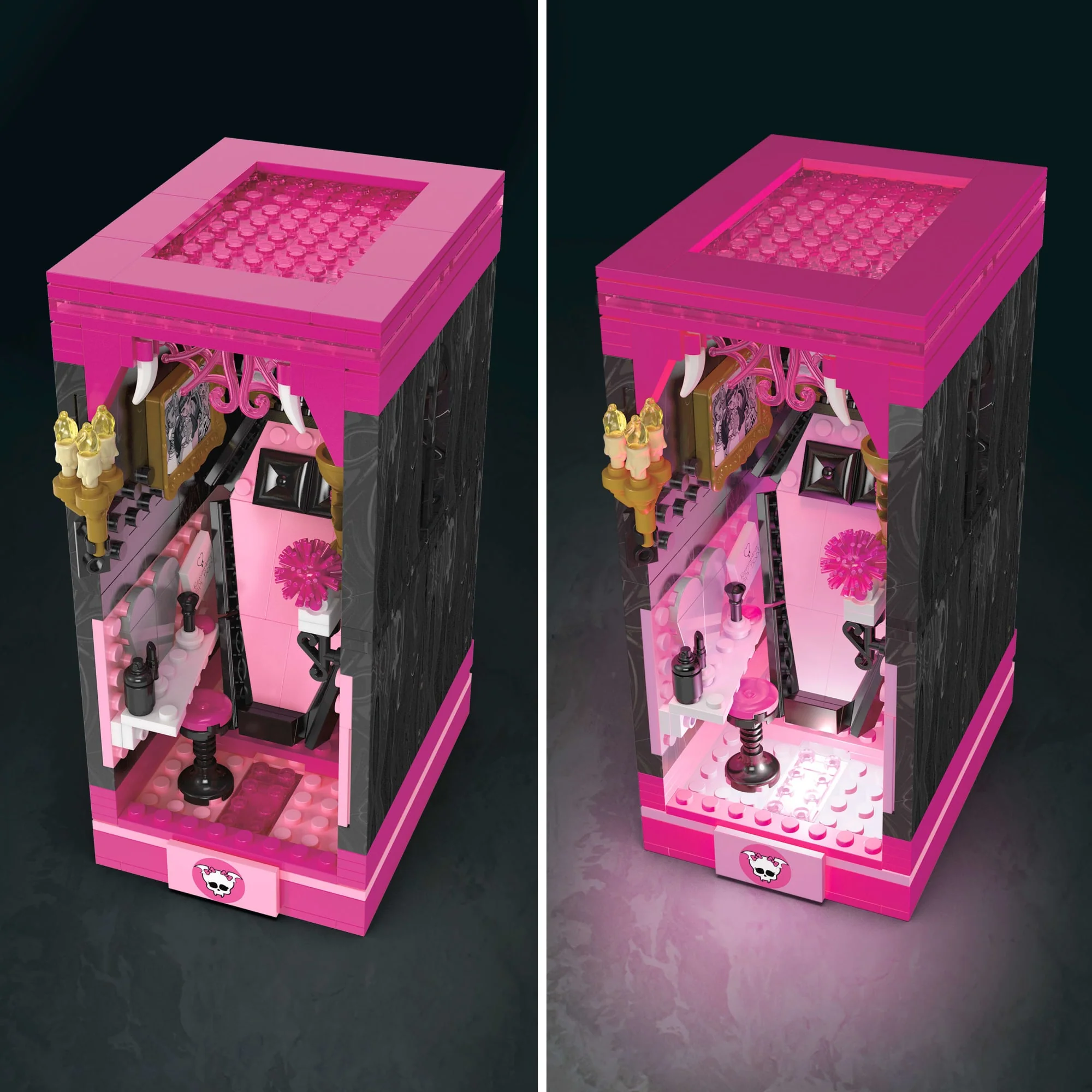 MEGA Monster High Draculaura's Boo-k Crypt Building Toy Kit - Image 3