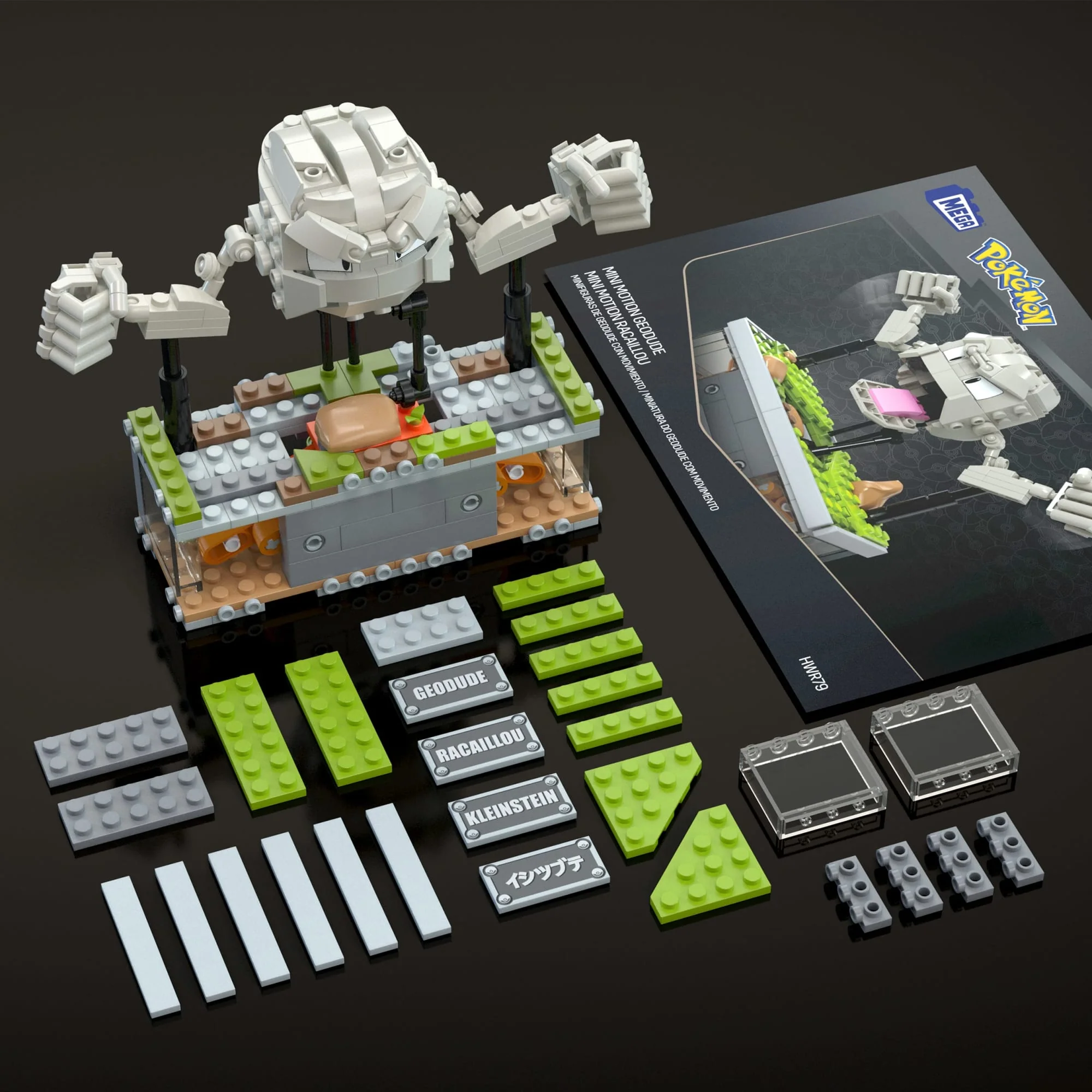 MEGA Pokémon Mini Motion Geodude Building Set - Image 5