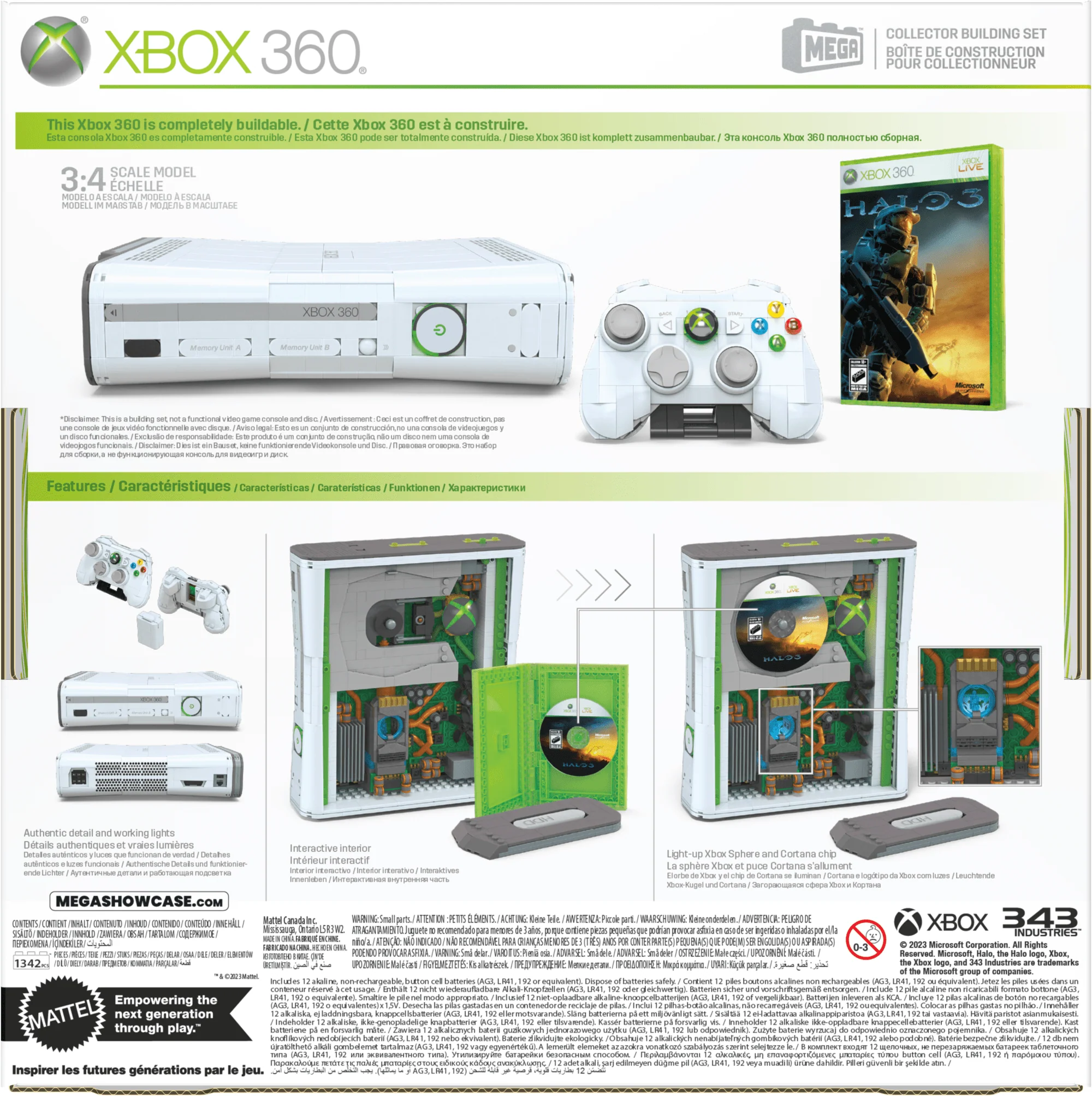 MEGA Microsoft Xbox 360 Replica Building Toy Kit - Image 11