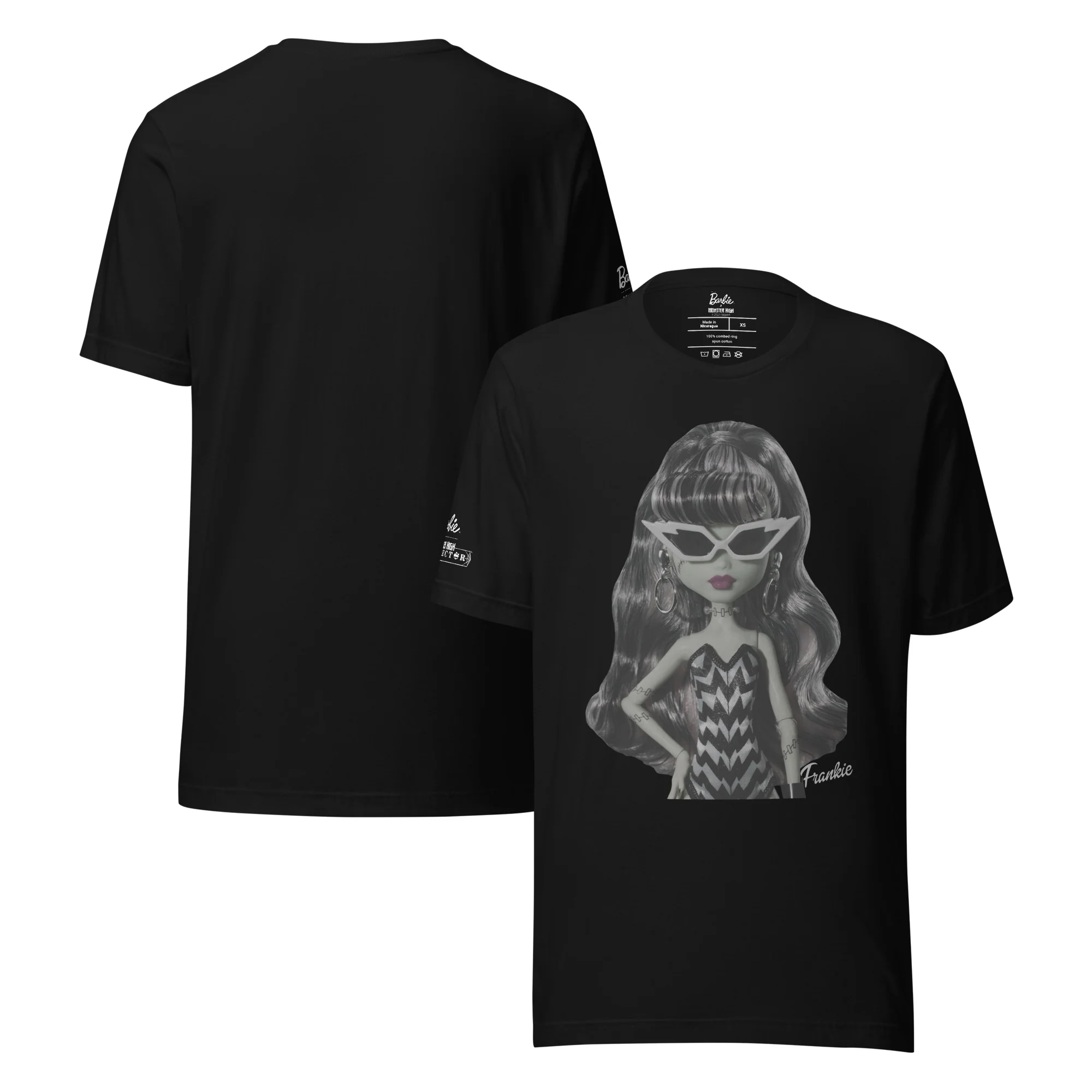 Monster High Barbie Frankie Barbie Black T-shirt - Image 2