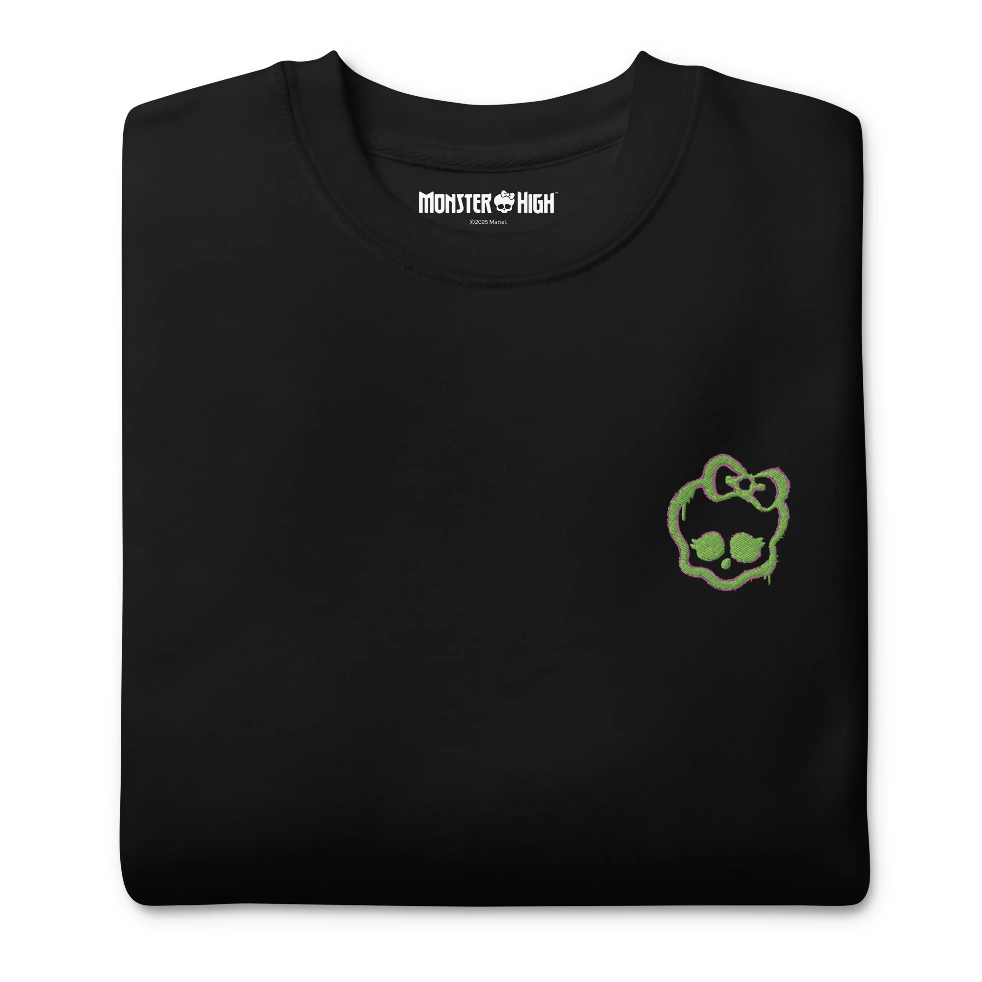 Monster High Lunar Glow Logo Embroidered Black Sweatshirt - Image 4