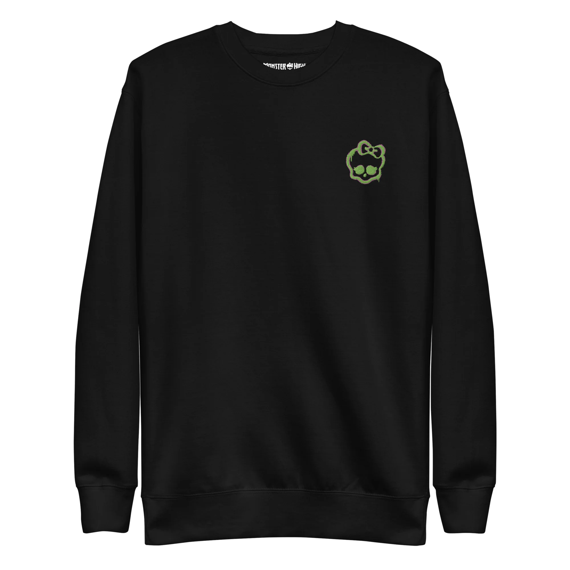 Monster High Lunar Glow Logo Embroidered Black Sweatshirt - Image 6